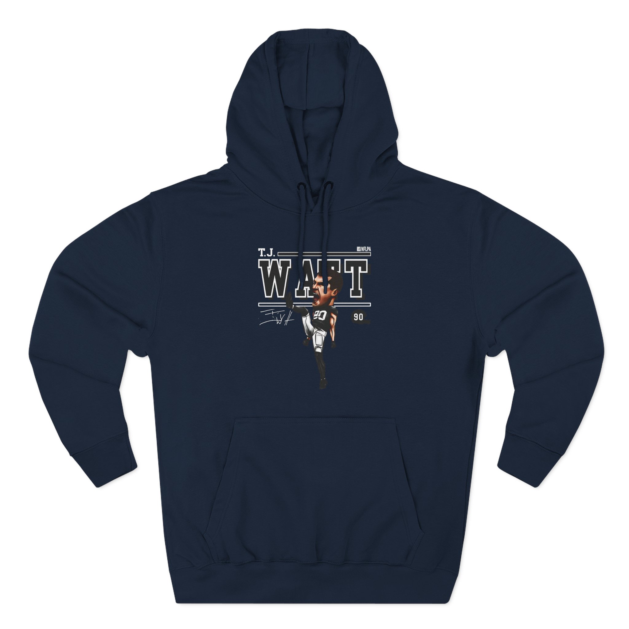 Tj Watt Cartoon Three-Panel Fleece Hoodie