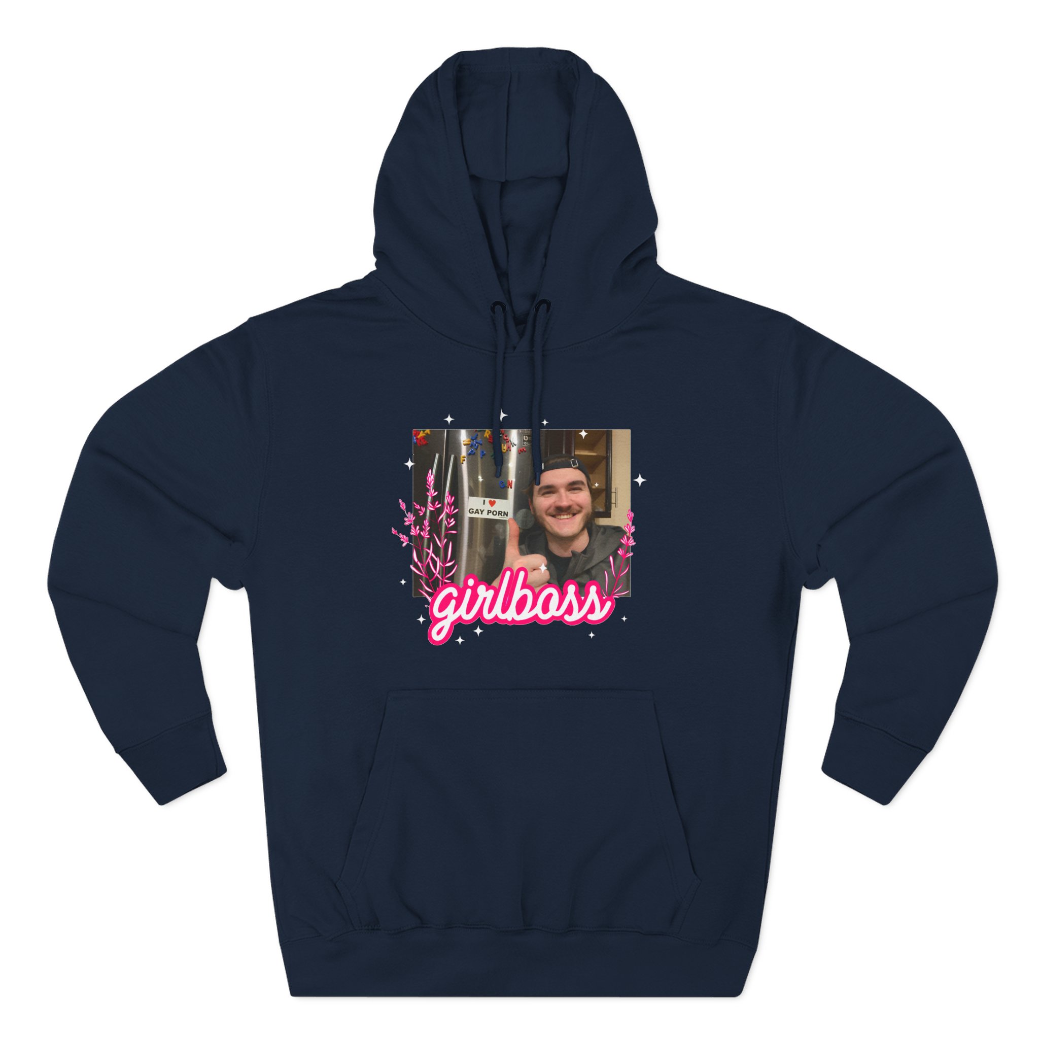Jschlatt Girlboss Three-Panel Fleece Hoodie