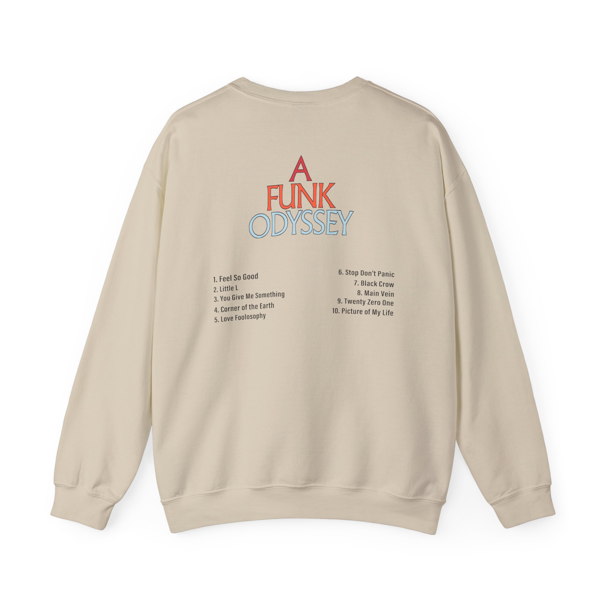 J Funk Odyssey Tracklist Unisex Heavy Blendâ„¢ Crewneck Sweatshirt