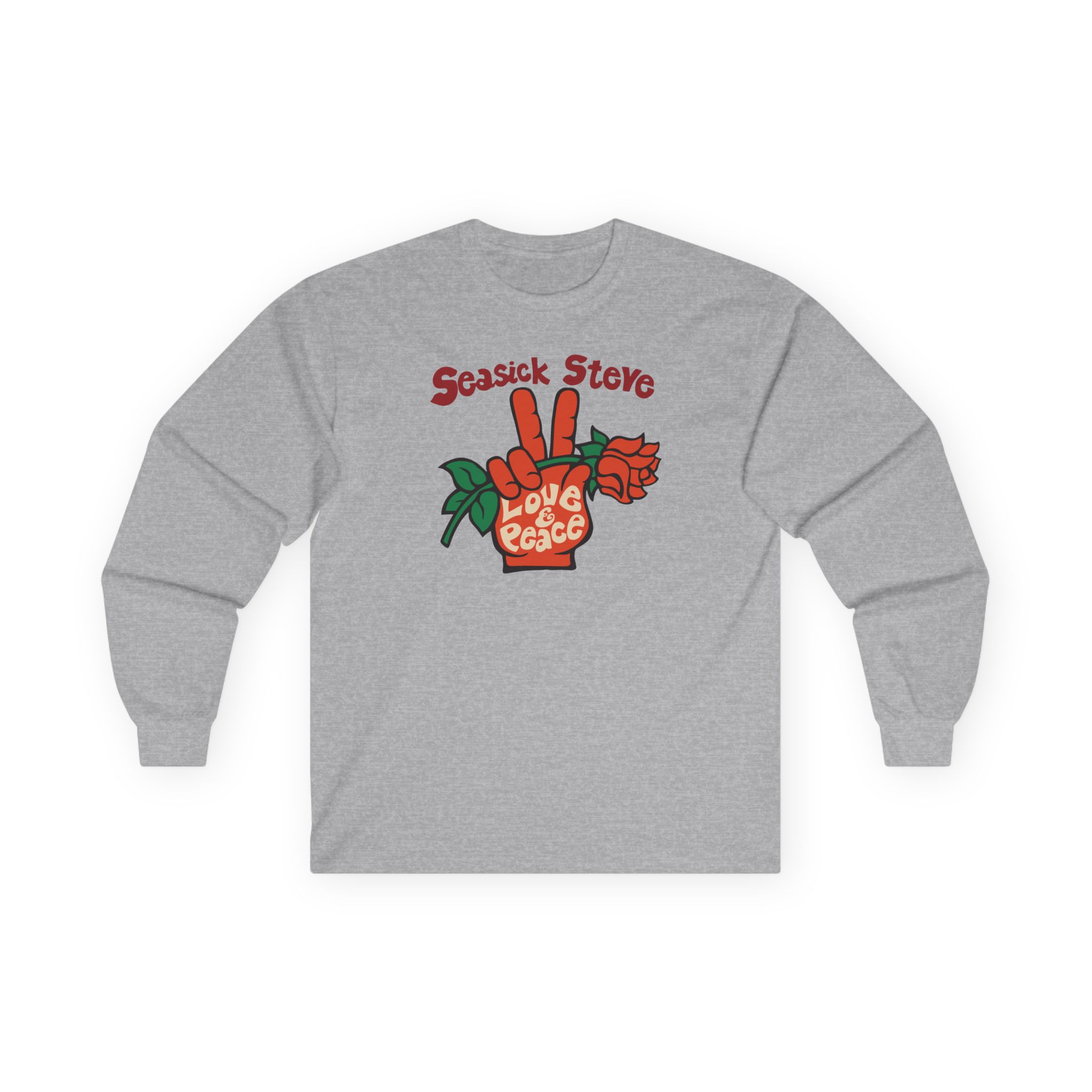 Seasick Steve Love & Peace Unisex Ultra Cotton Long Sleeve Tee