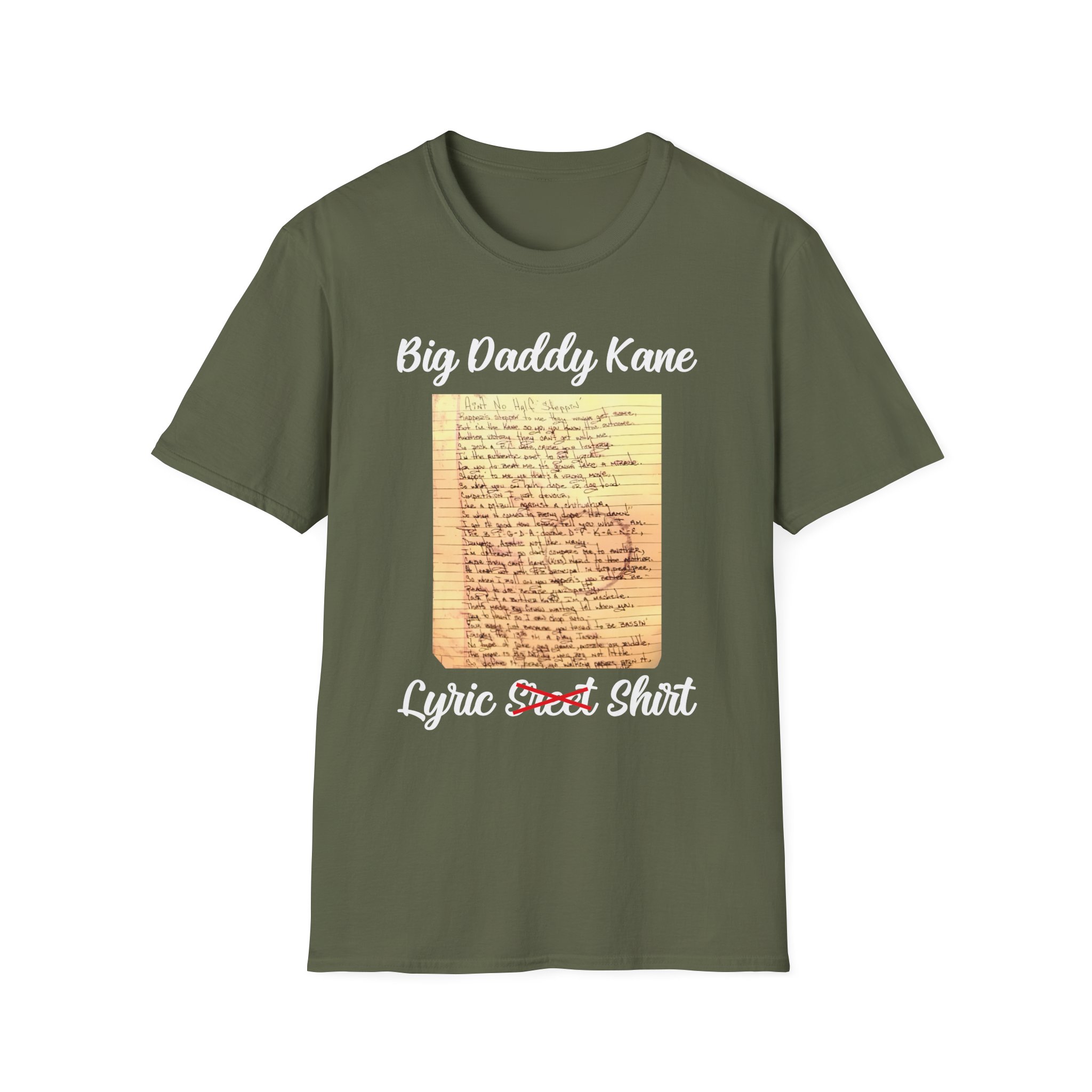 Big Daddy Kane Ain't No Half Steppin Lyric sheet Unisex Softstyle T-Shirt