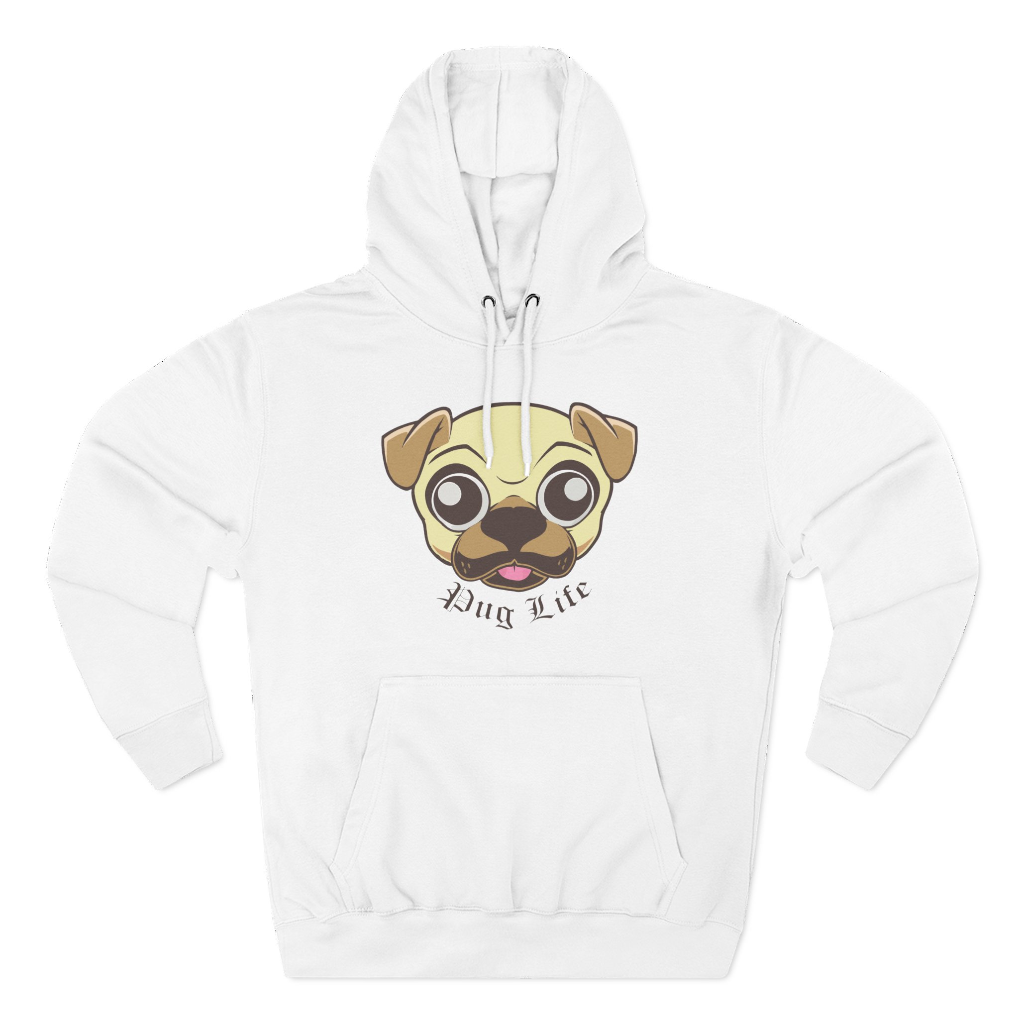 Morgz Pug Life Three-Panel Fleece Hoodie