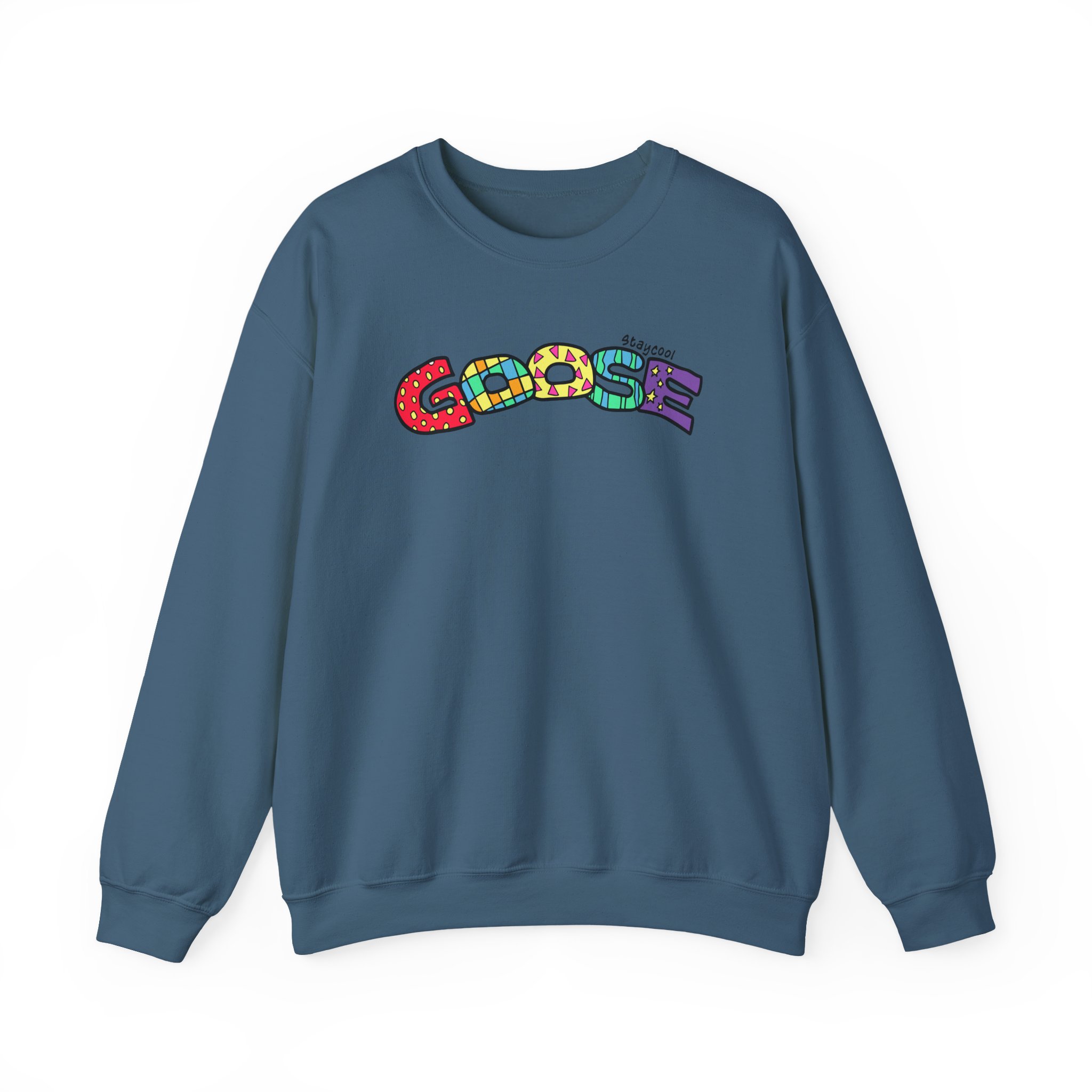 Goose x Staycool Rainbow Unisex Heavy Blendâ„¢ Crewneck Sweatshirt