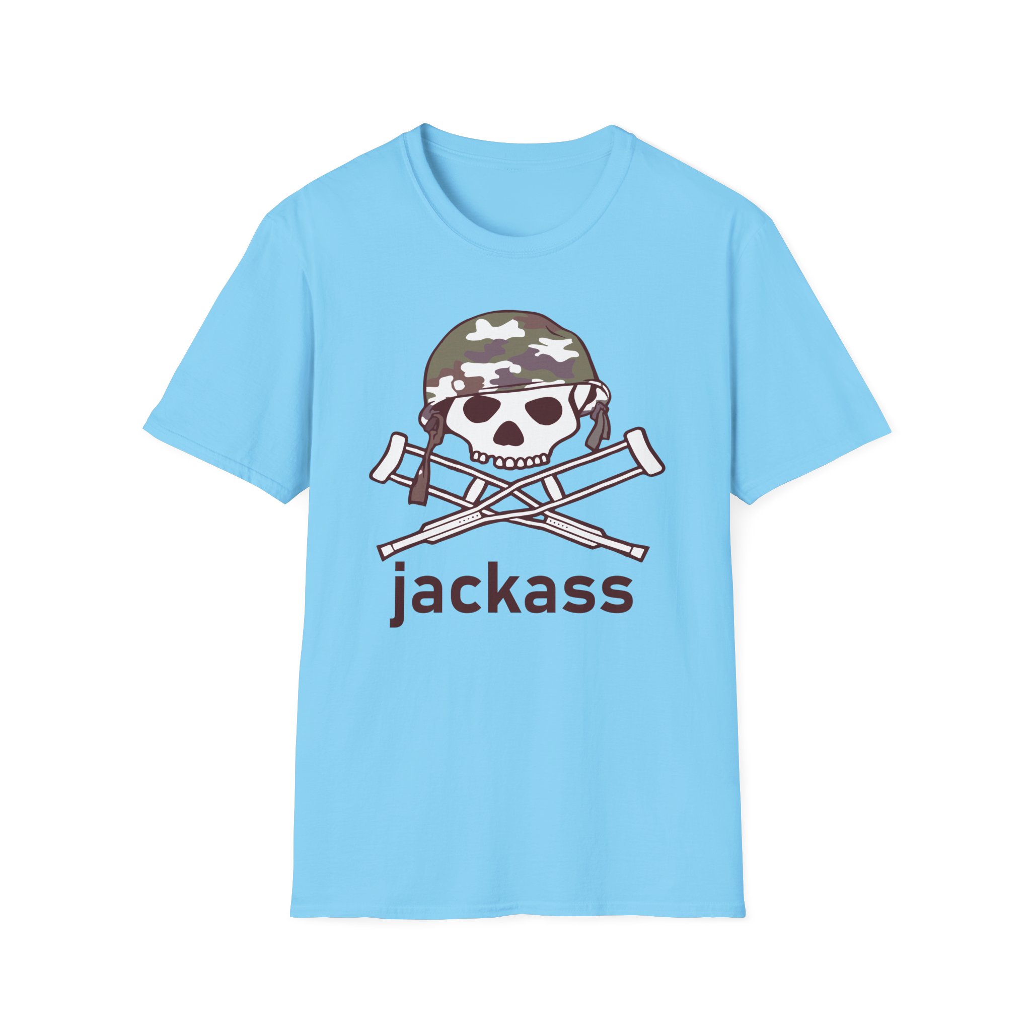 Jackass Camouflage Helmet Unisex Softstyle T-Shirt