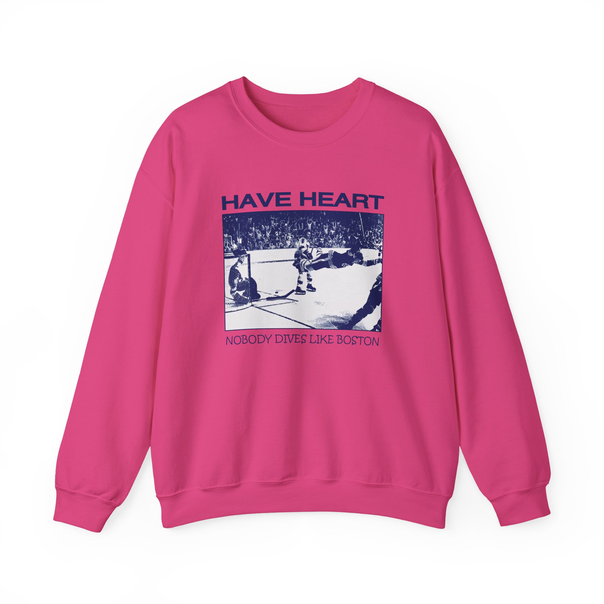 Have Heart Nobody Dives Like Boston Unisex Heavy Blendâ„¢ Crewneck Sweatshirt