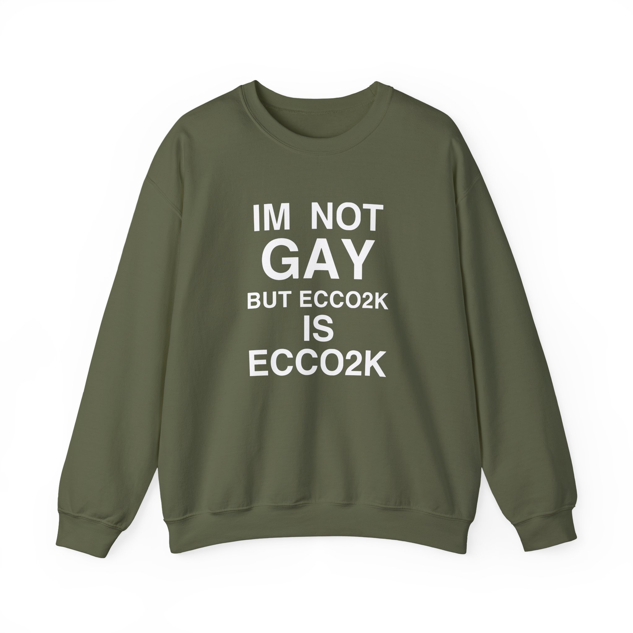 Ecco2k, I’m Not Gay but Ecco2k is Ecco2k Unisex Heavy Blend™ Crewneck Sweatshirt