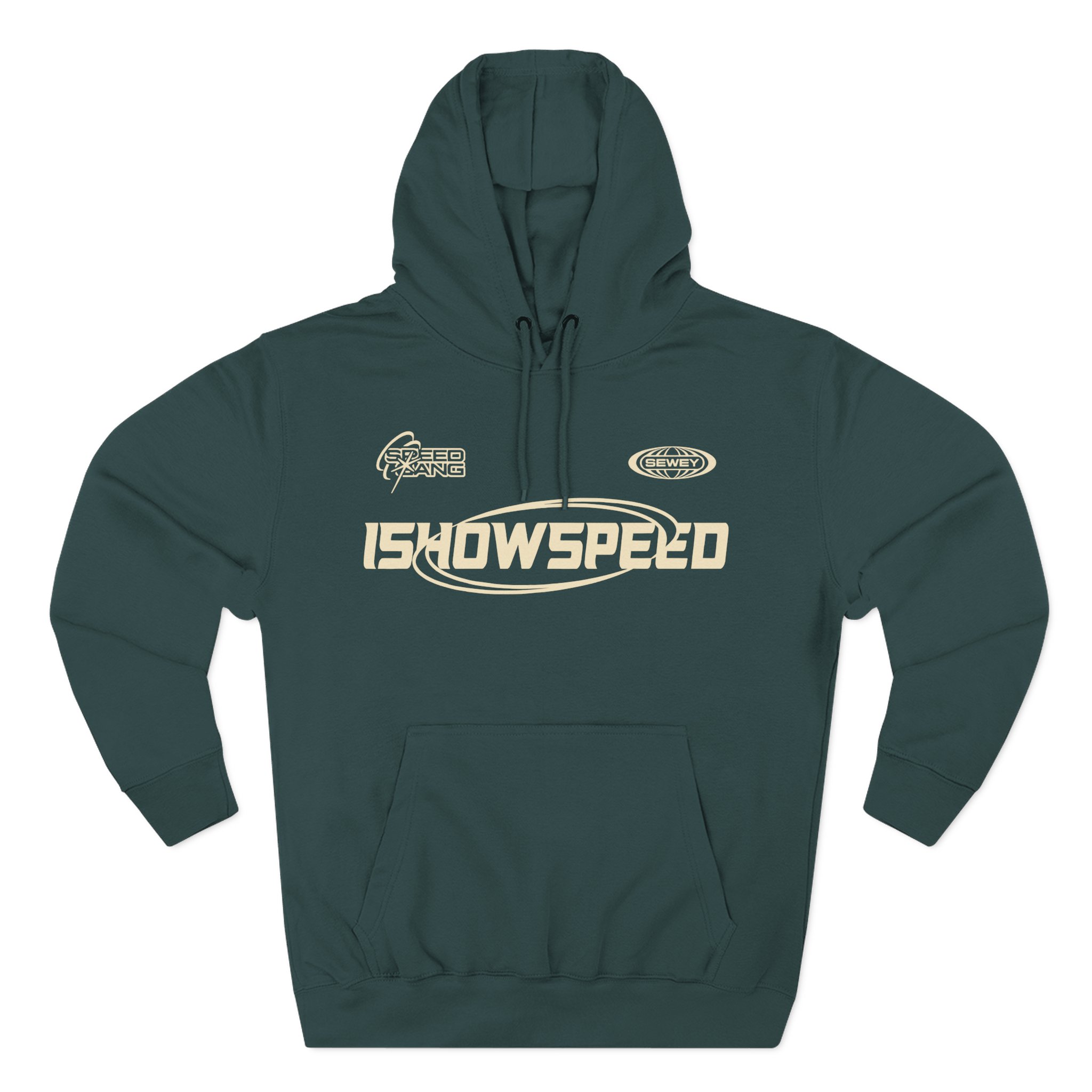 Ishowspeed Racing Royal Three-Panel Fleece Hoodie