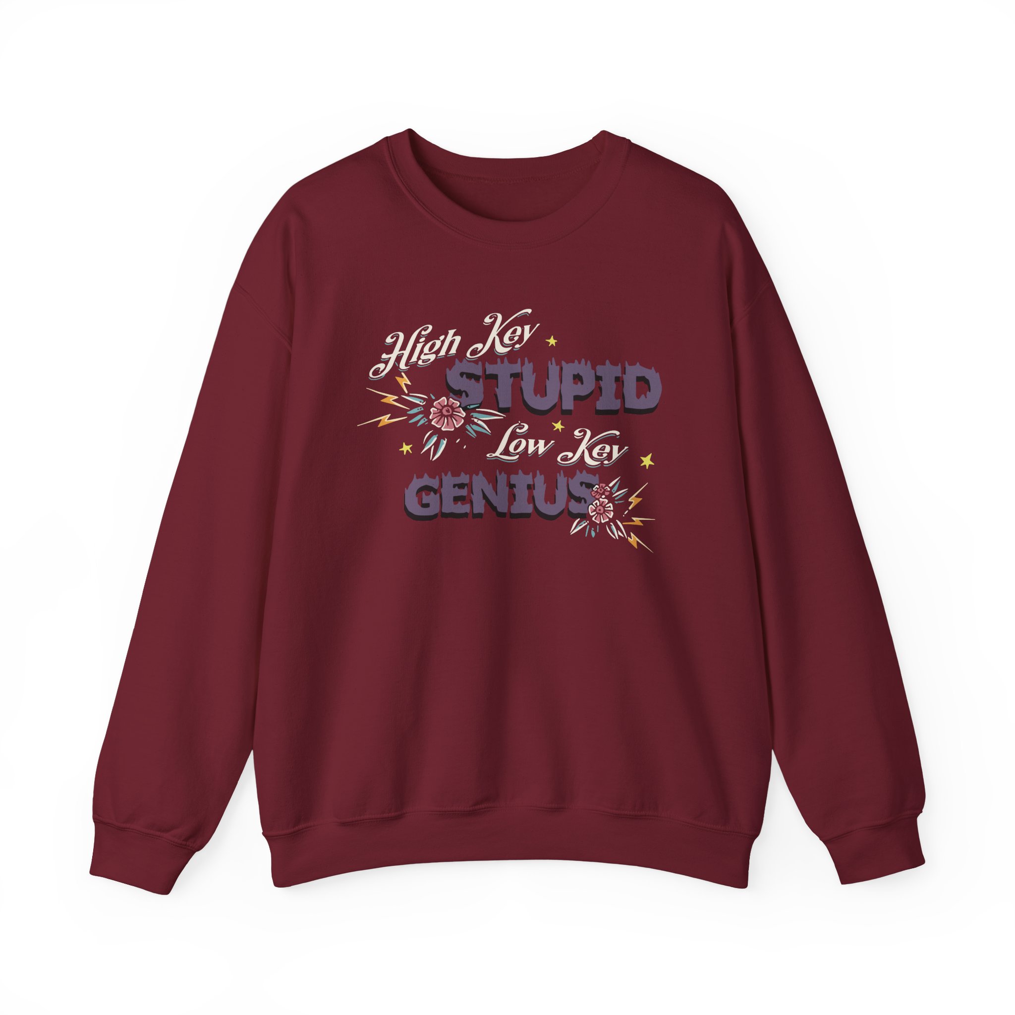 Kallmekris High Key Stupid Genius Unisex Heavy Blendâ„¢ Crewneck Sweatshirt