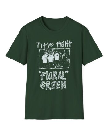 Title Fight Floral Green Unisex Softstyle T-Shirt
