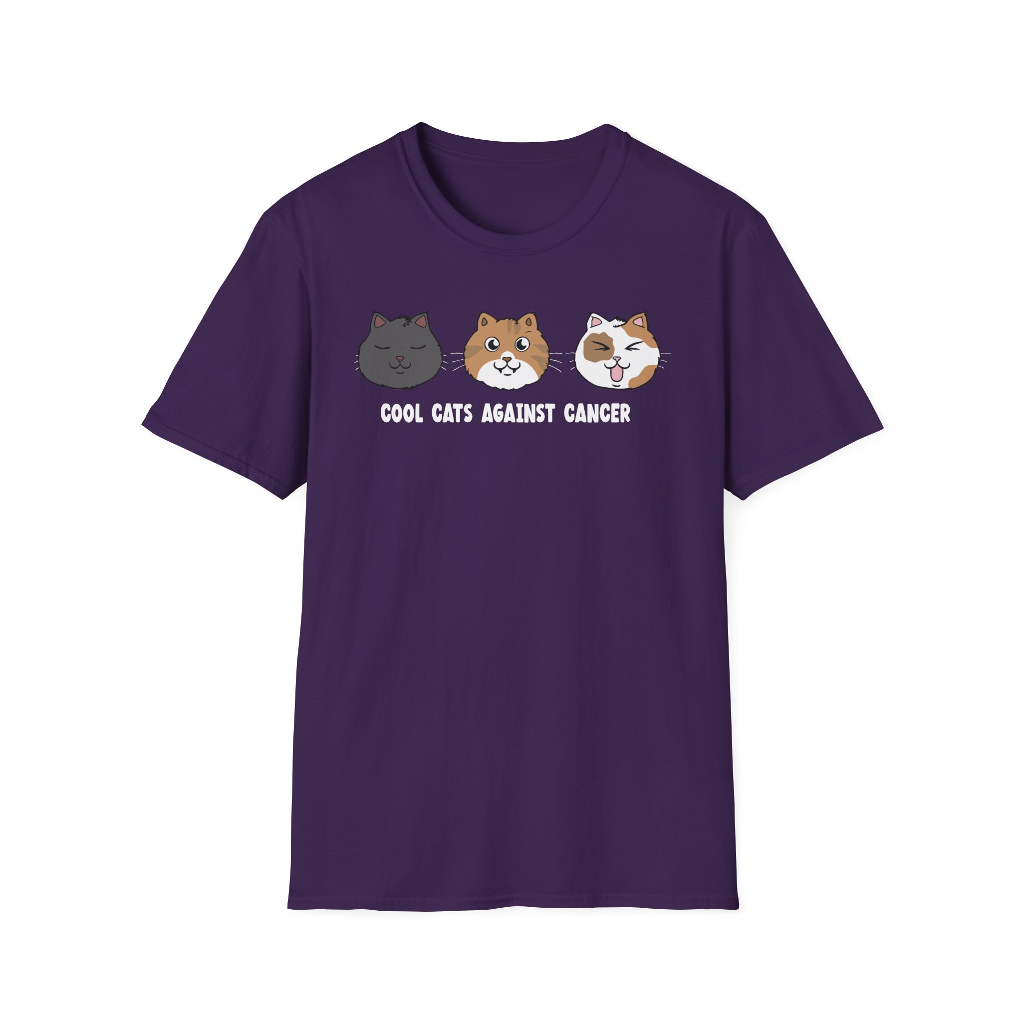 Lilsimsie Cool Cats Against Cancer Unisex Softstyle T-Shirt