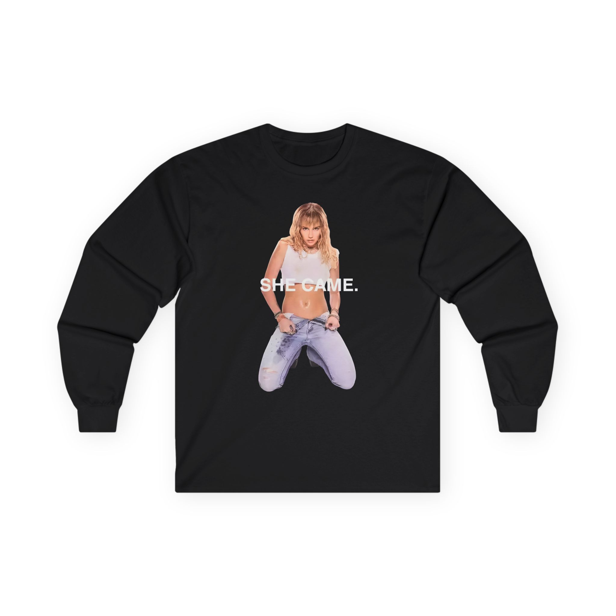 Miley Cyrus She Came Black Unisex Ultra Cotton Long Sleeve Tee