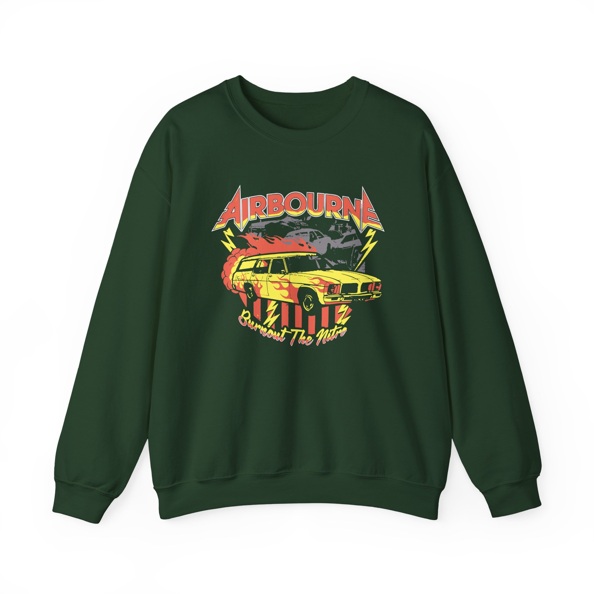 Airbourne Burnout the Nitro Unisex Heavy Blendâ„¢ Crewneck Sweatshirt