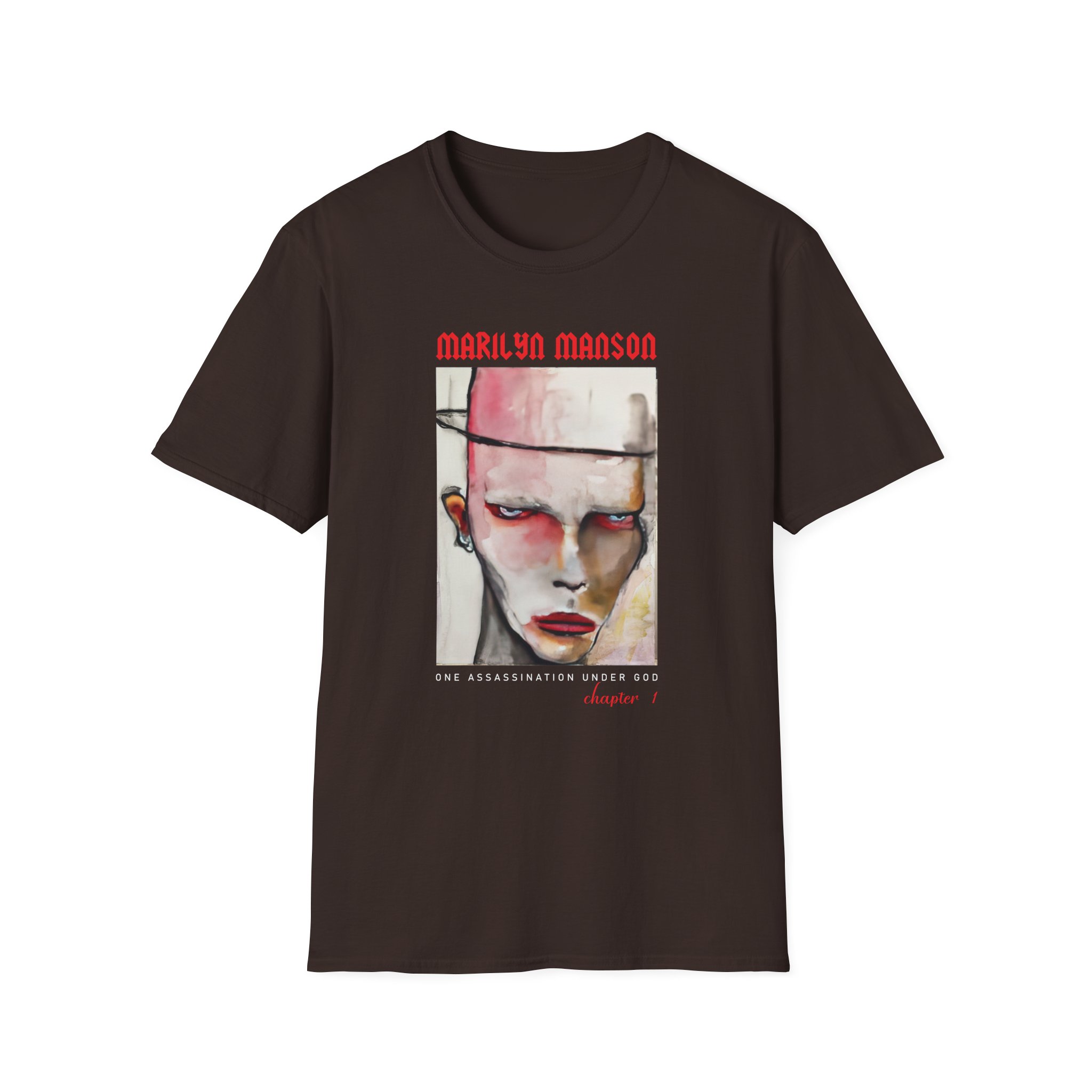 Marilyn Manson One Assassination Under God Unisex Softstyle T-Shirt