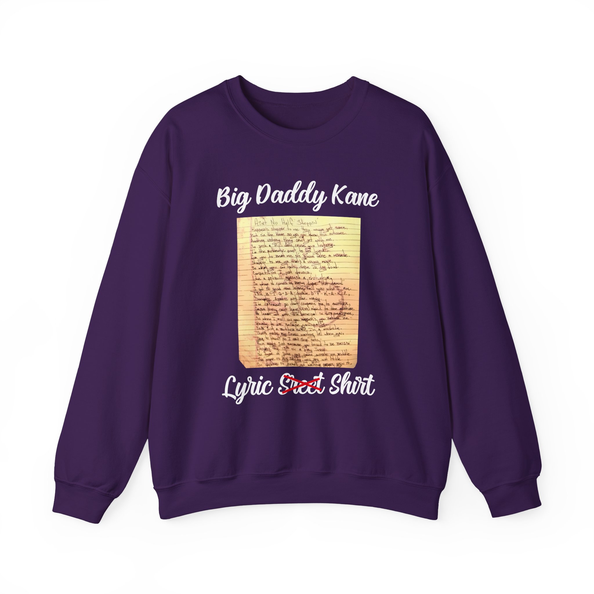 Big Daddy Kane Ain't No Half Steppin Lyric sheet Unisex Heavy Blend Crewneck Sweatshirt