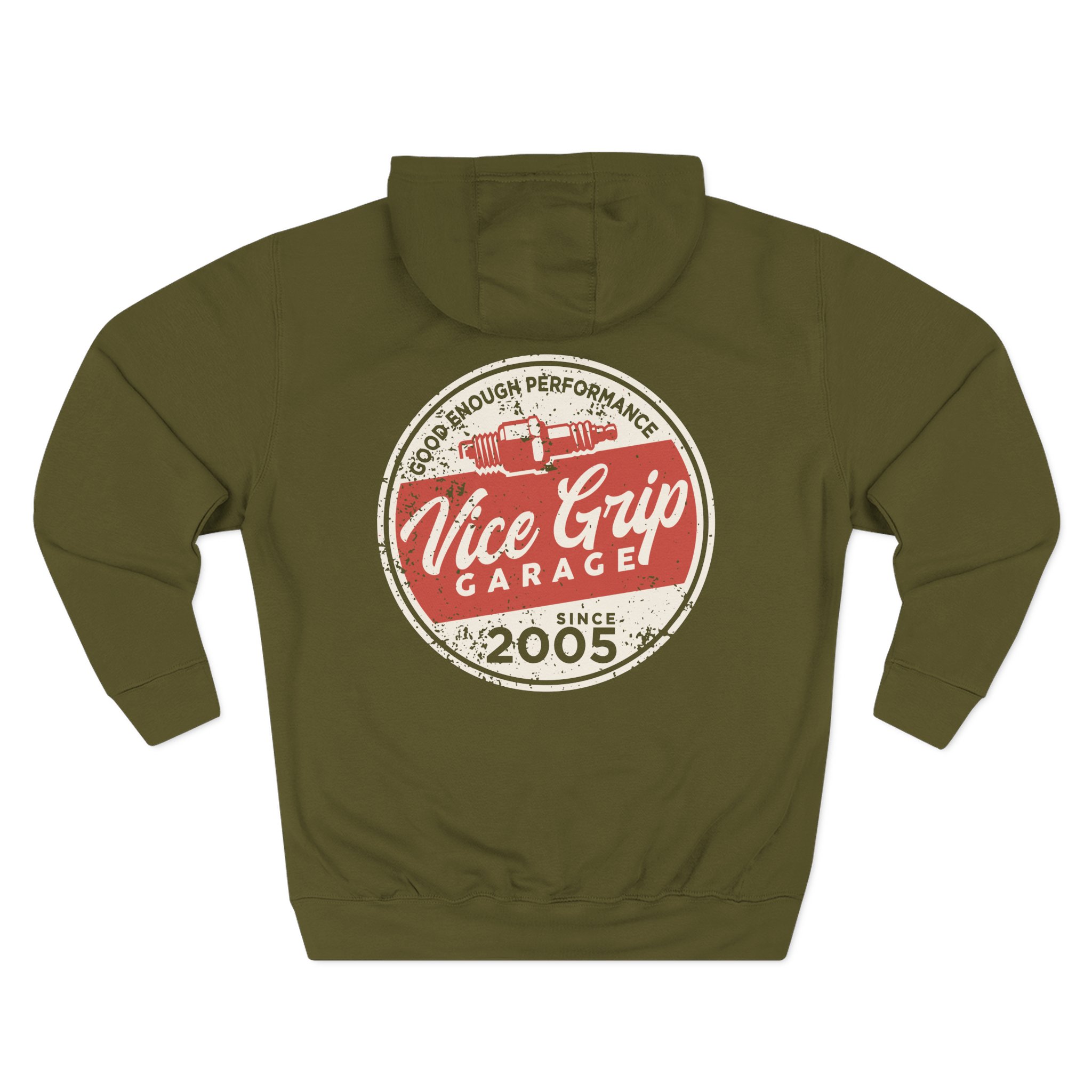 Vicegripgarage Good Enough Performance Redkap Three-Panel Fleece Hoodie