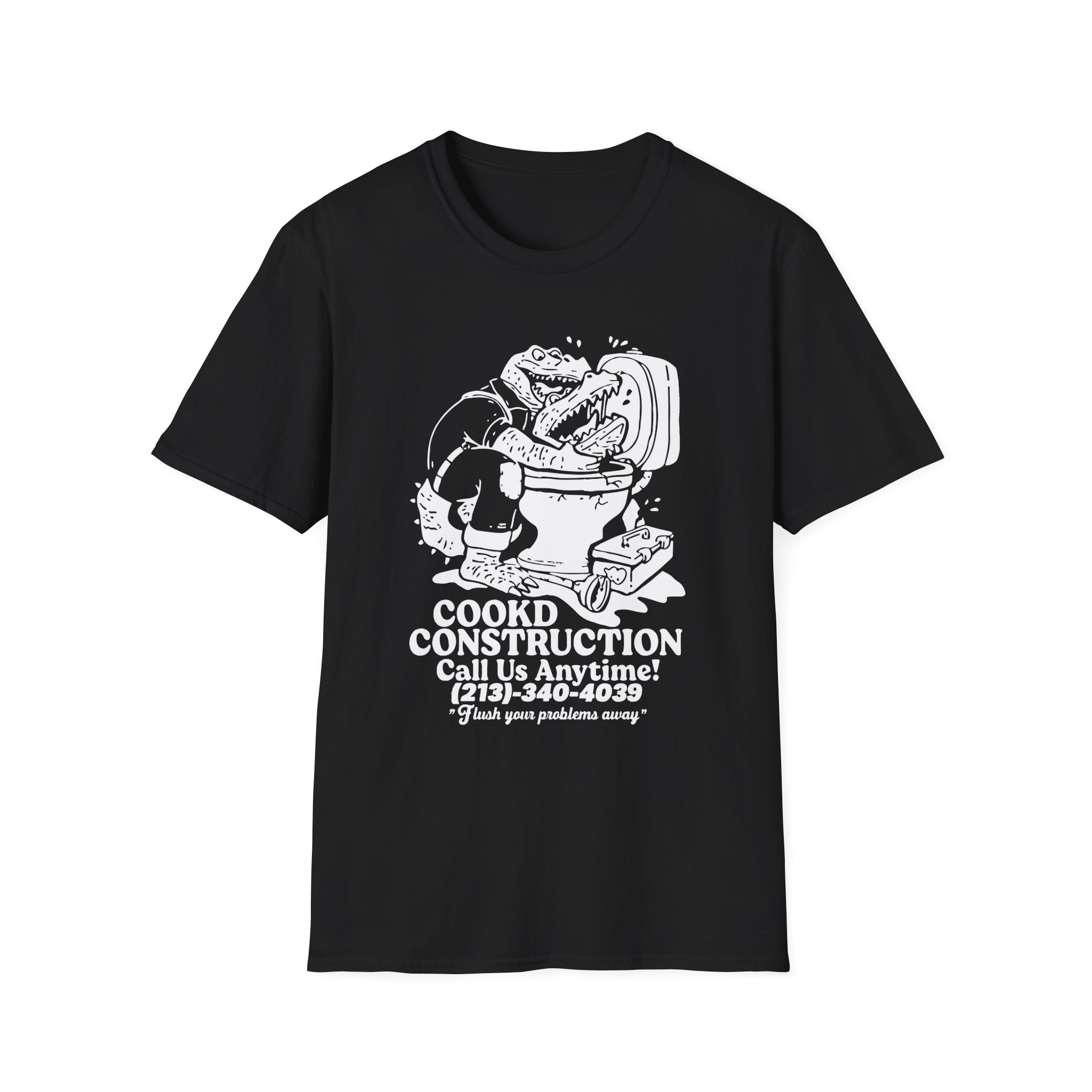 Lazarbeam Cookd Construction Call Us Anytime Unisex Softstyle T-Shirt