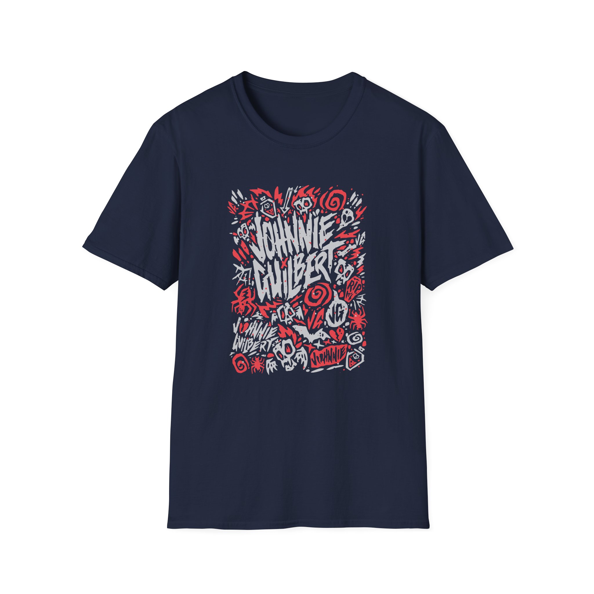 Jake & Johnnie Red Johnnie Guilbert Logo Unisex Softstyle T-Shirt