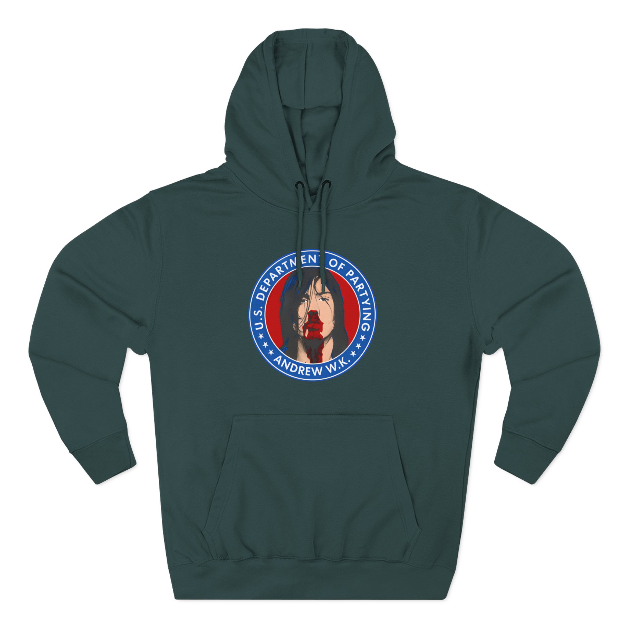 Andrew Wk Us Dept of Partying Three-Panel Fleece Hoodie