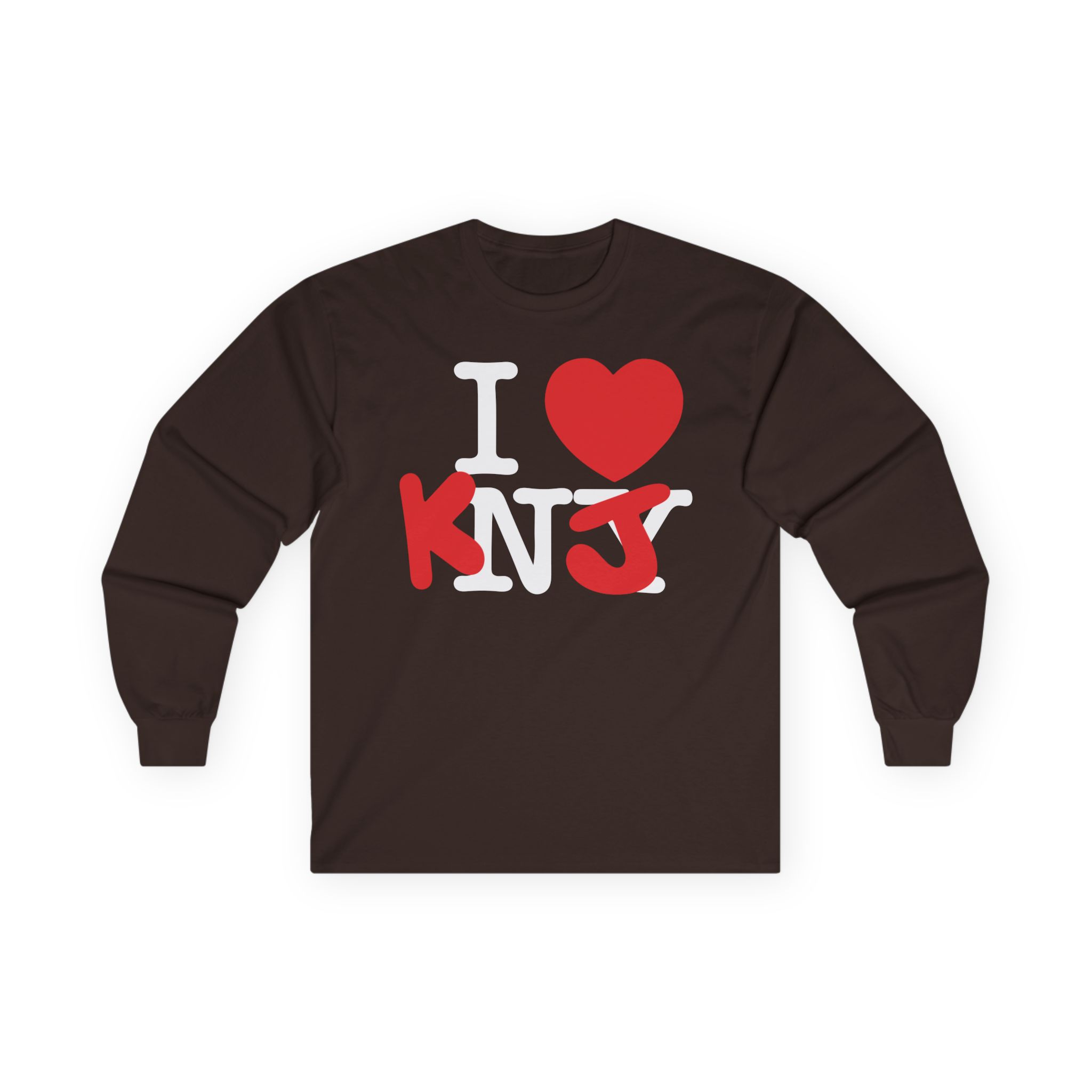 KNJ I Love Unisex Ultra Cotton Long Sleeve Tee