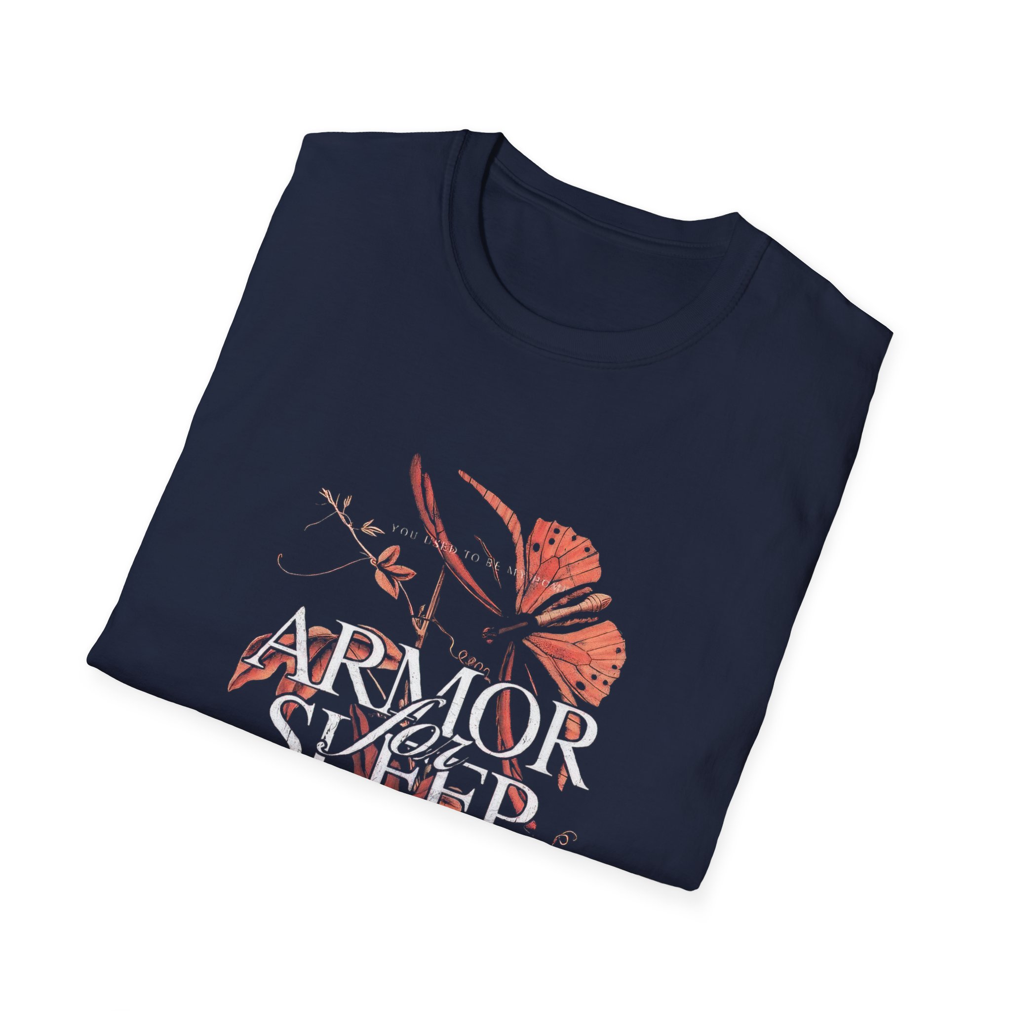 Armor for Sleep Orange Butterflies Unisex Softstyle T-shirt