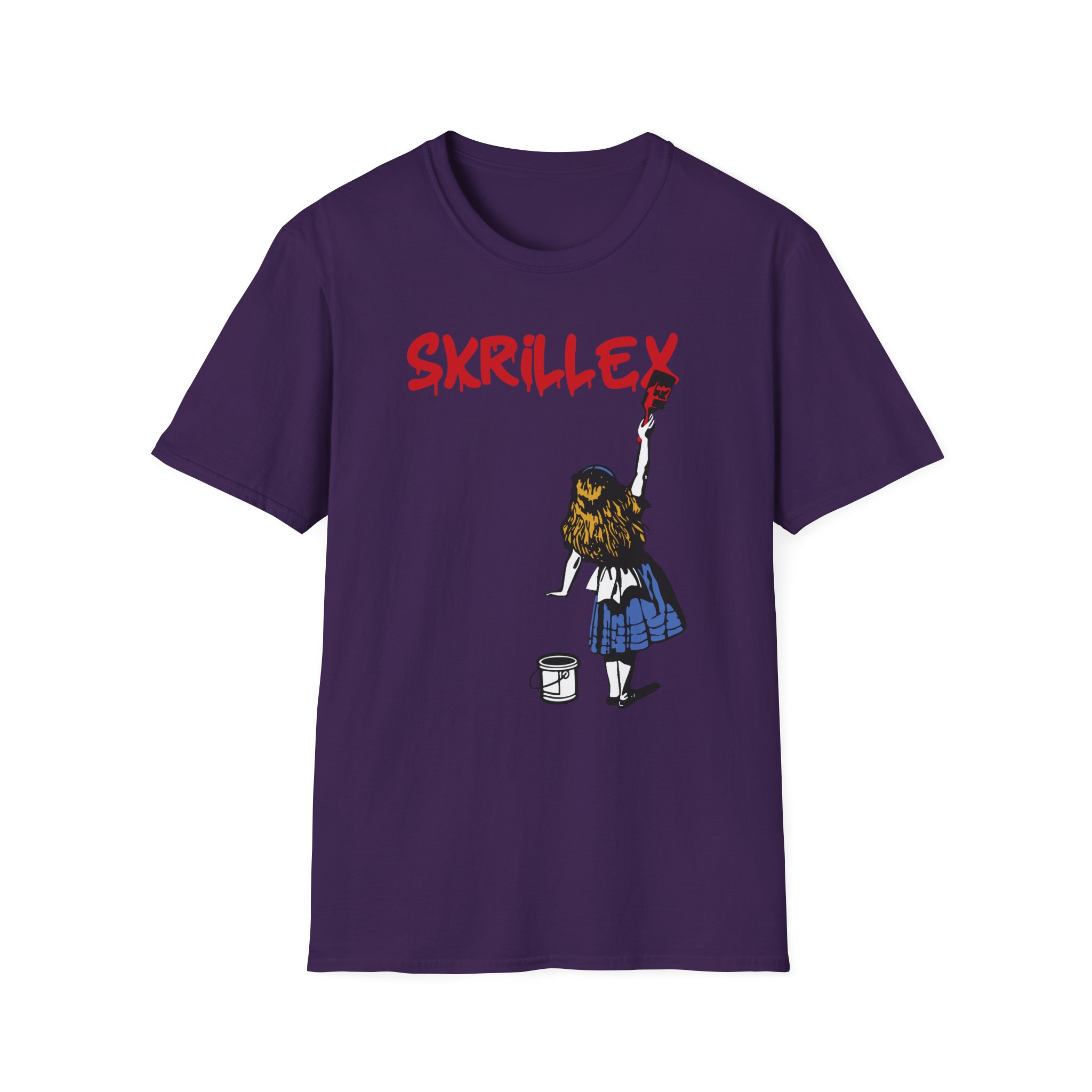 skrillex red girl Unisex Softstyle T-Shirt