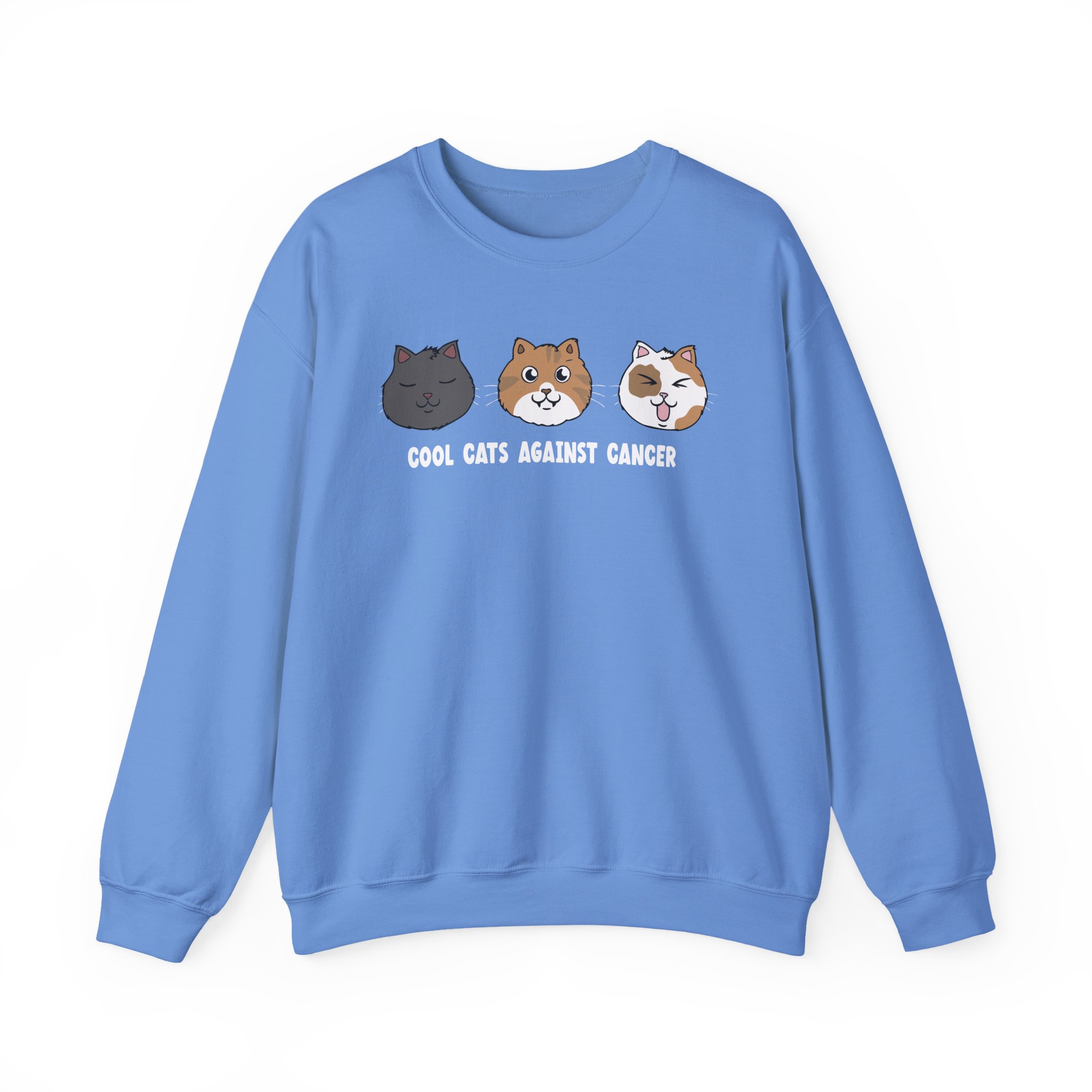 Lilsimsie Cool Cats Against Cancer Unisex Heavy Blendâ„¢ Crewneck Sweatshirt
