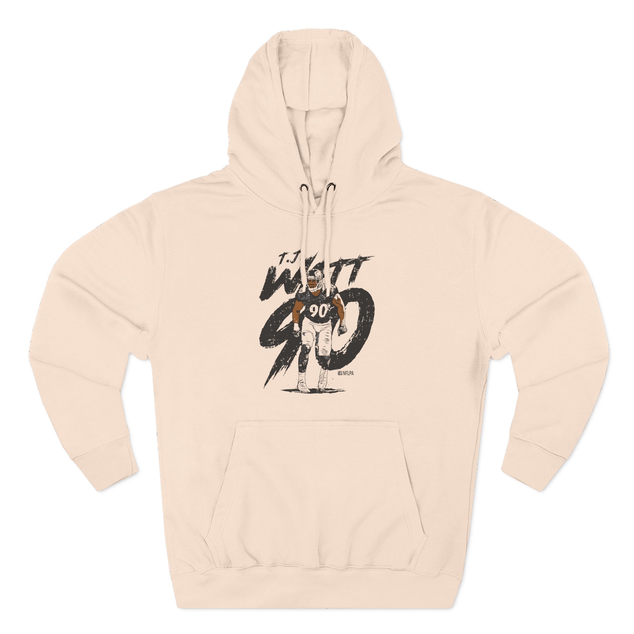 Tj Watt Rough Three-Panel Fleece Hoodie