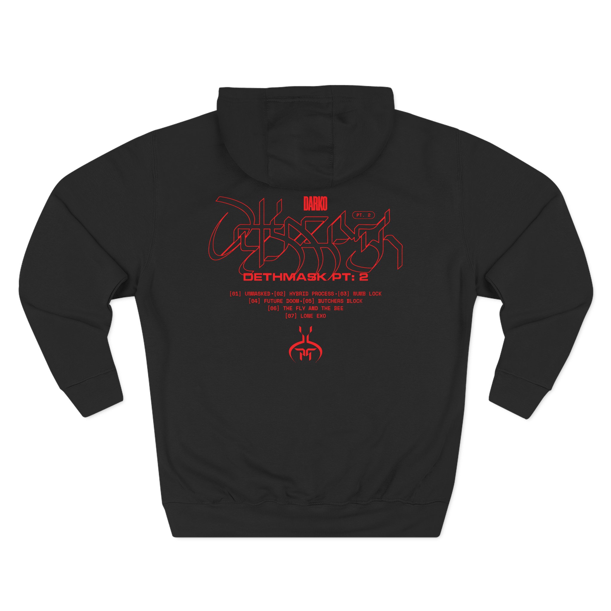 Darko Dethmask Pt 2 Three-Panel Fleece Hoodie