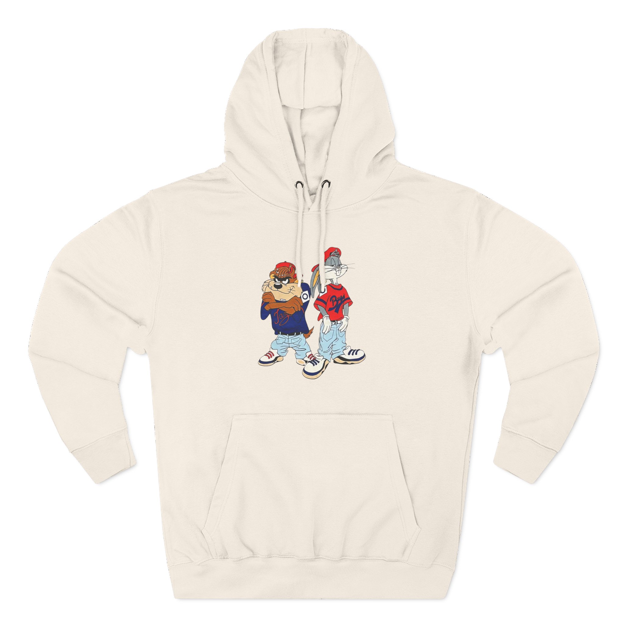 Vintage 90s Looney Tunes Bugs Taz Kris’s Kross Three-Panel Fleece Hoodie