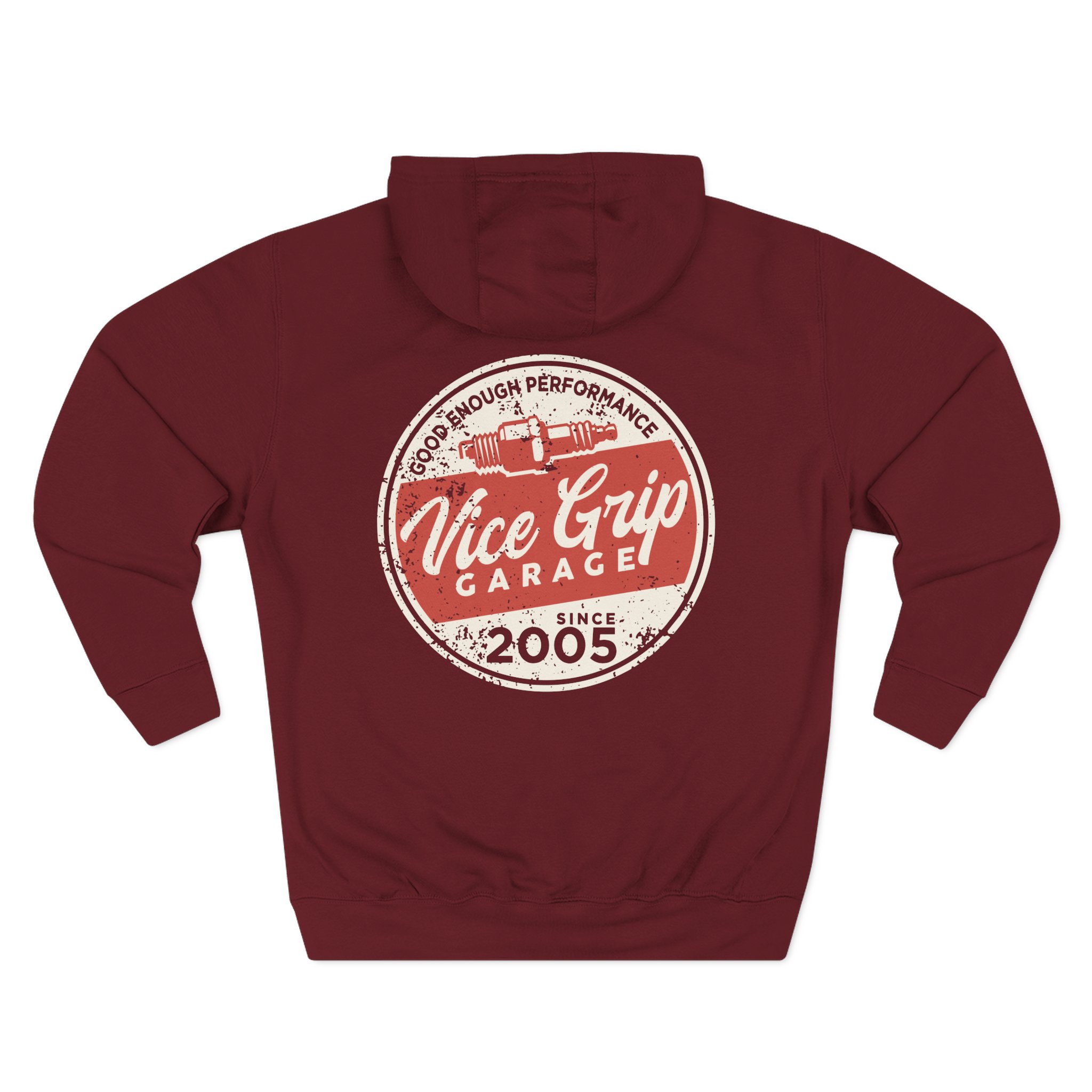 Vicegripgarage Good Enough Performance Redkap Three-Panel Fleece Hoodie