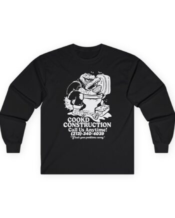 Lazarbeam  Cookd Construction Call Us Anytime Unisex Ultra Cotton Long Sleeve Tee