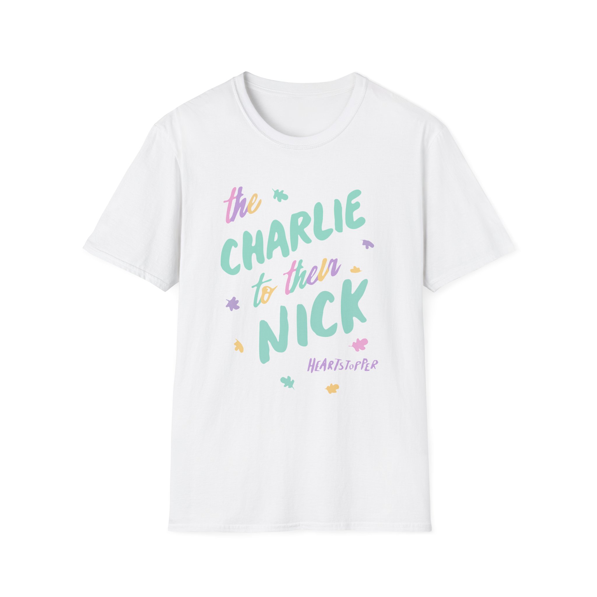 Heartstopper Charlie to Nick Pride Unisex Softstyle T-Shirt
