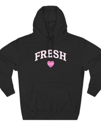 Fresh Love Three-Panel Fleece Hoodie