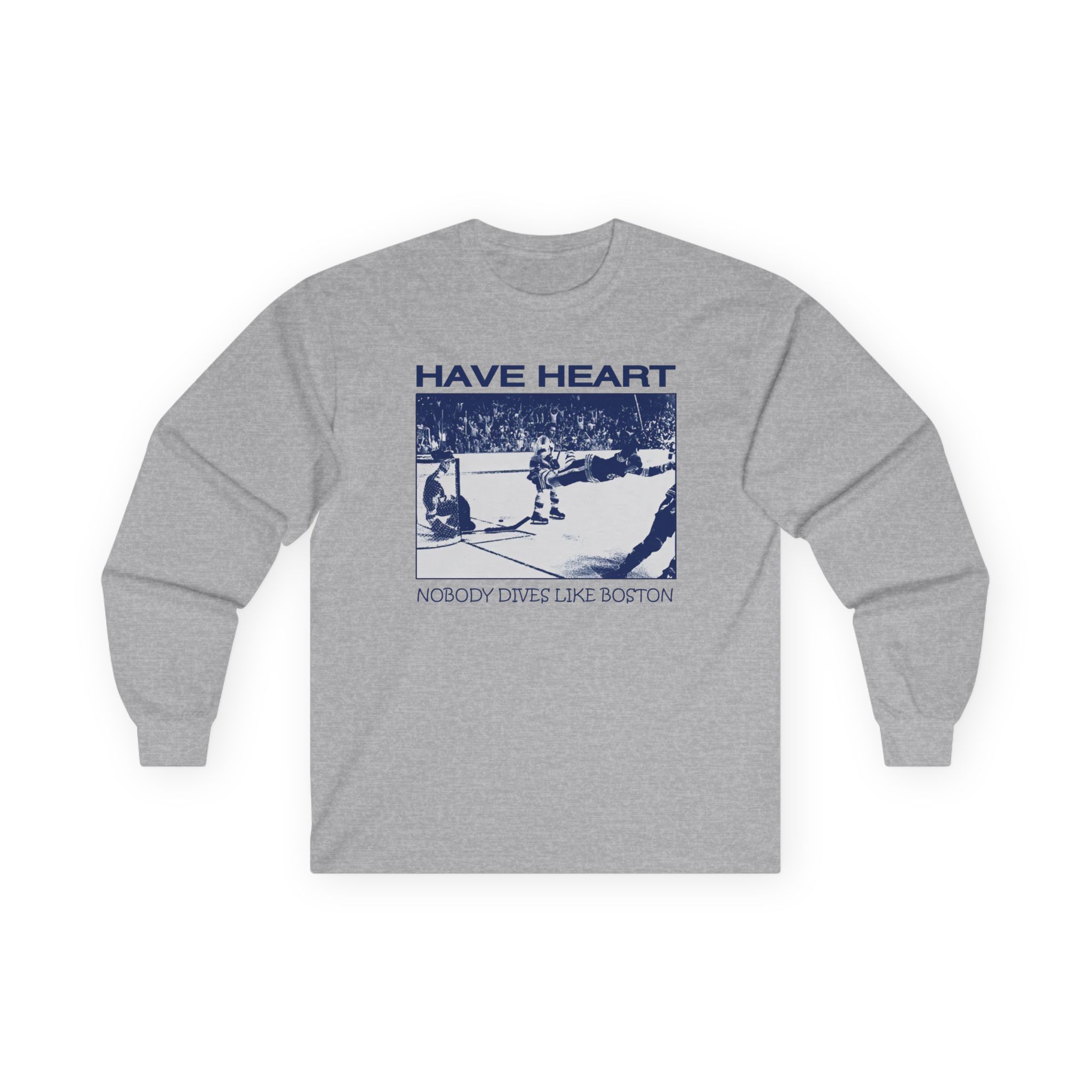 Have Heart Nobody Dives Like Boston Unisex Ultra Cotton Long Sleeve Tee
