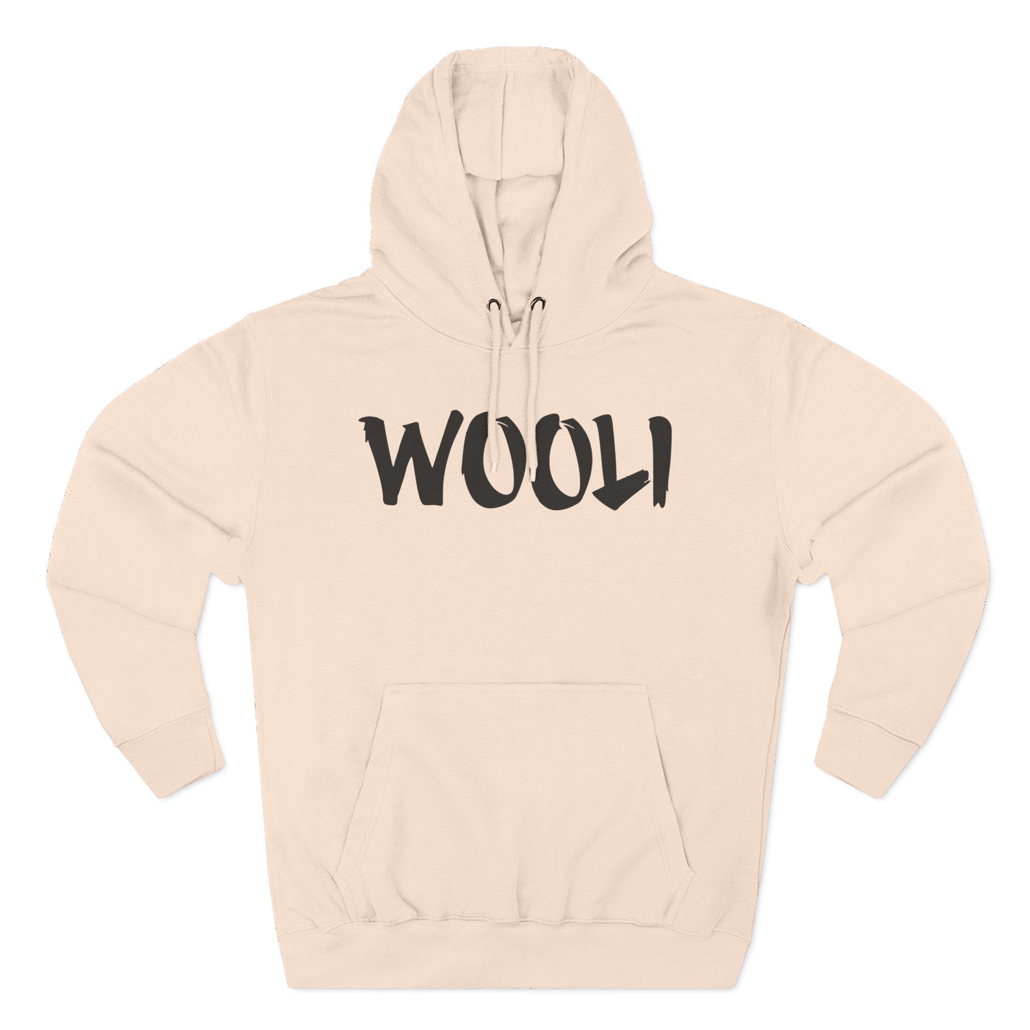 Wooli Orange Three-Panel Fleece Hoodie