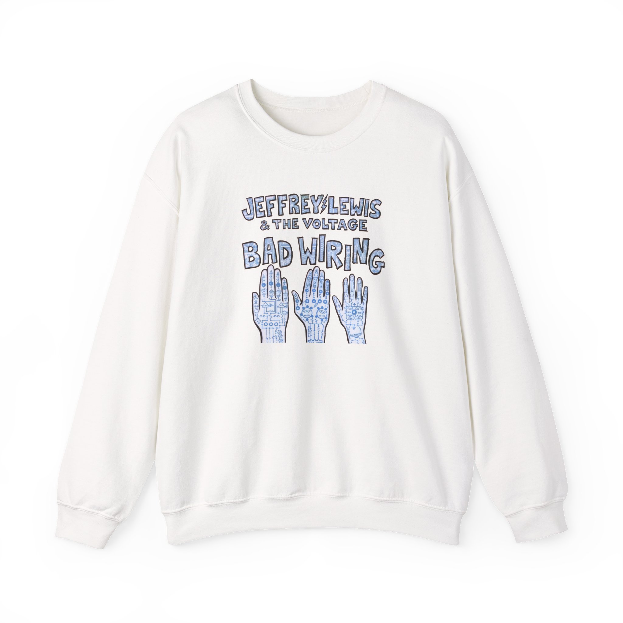 Jeffrey Lewis Bad Wiring 12" Unisex Heavy Blendâ„¢ Crewneck Sweatshirt