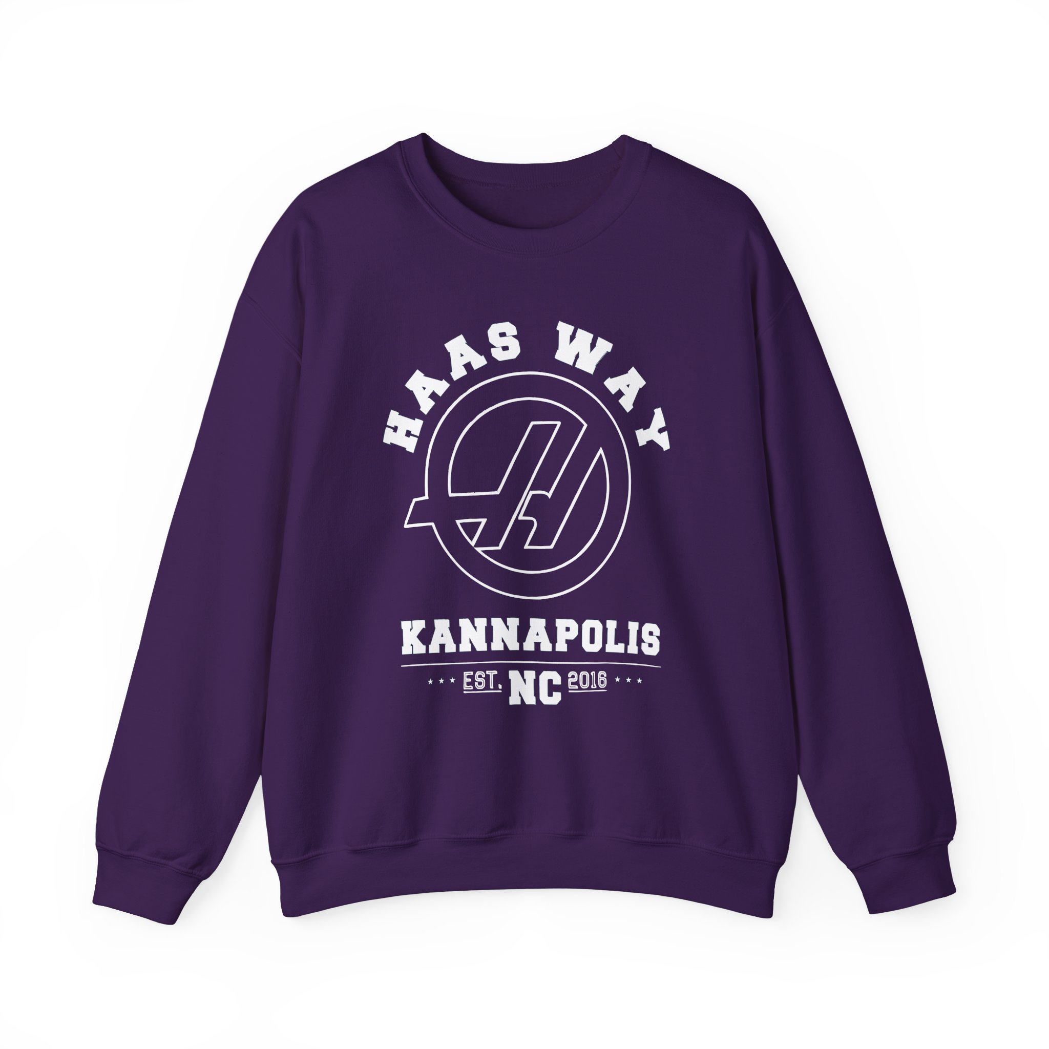 Haas F1 Haas Way Kannapolis Unisex Heavy Blendâ„¢ Crewneck Sweatshirt