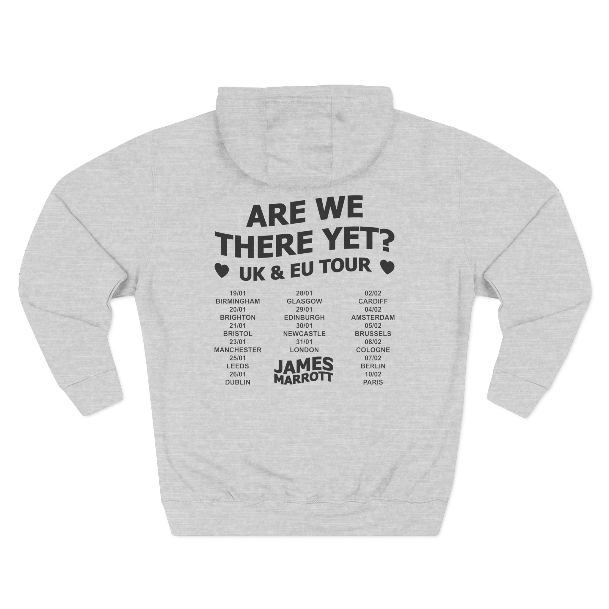 James Marriott 2024 Tour Logo Three-Panel Fleece Hoodie