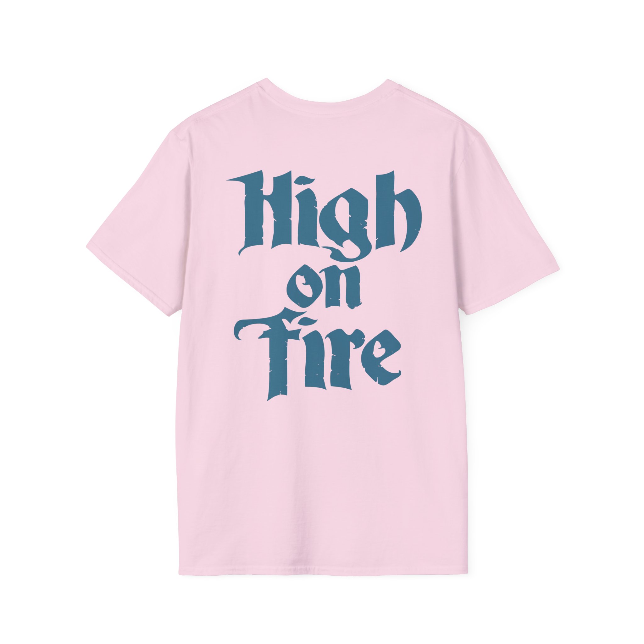 High on Fire Skull Knife Unisex Softstyle T-Shirt