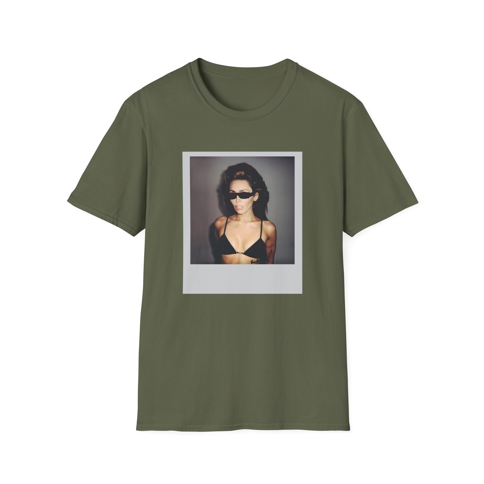 Miley Cyrus Polaroid Photo Unisex Softstyle T-Shirt