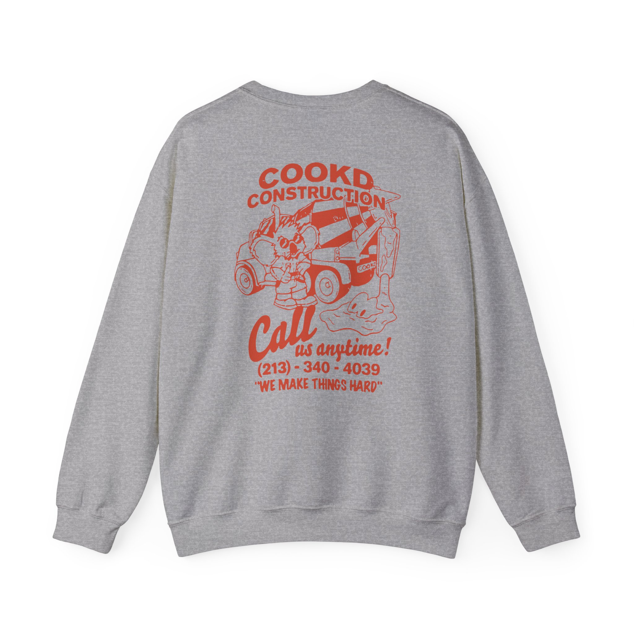 Cookd Construction Koala Unisex Heavy Blendâ„¢ Crewneck Sweatshirt