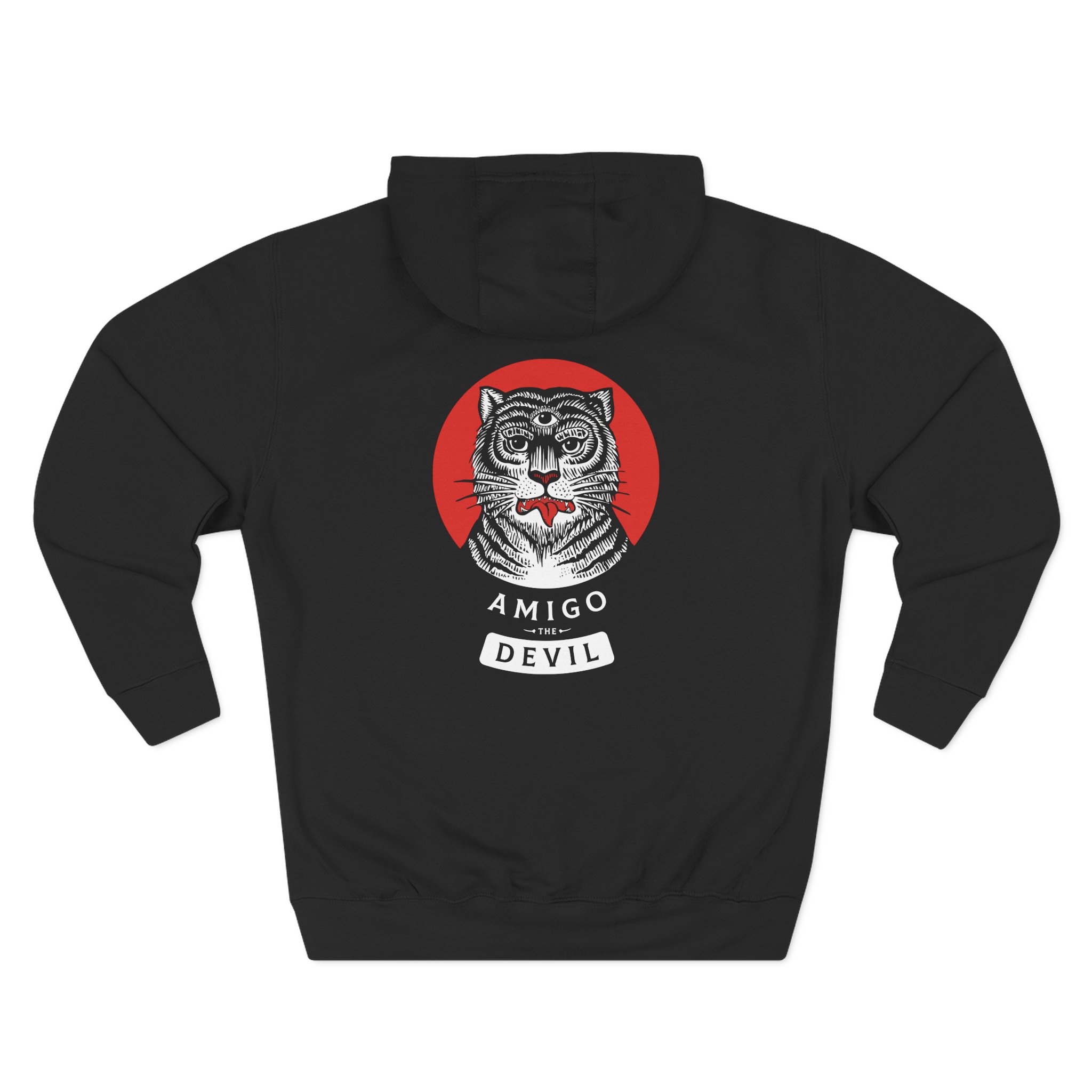 Amigo the Devil Tiger Three-Panel Fleece Hoodie