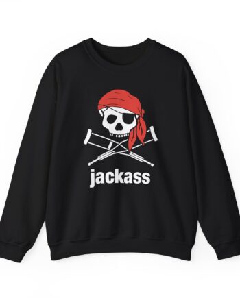 Jackass Skull and Crutches Unisex Heavy Blend™ Crewneck Sweatshirt