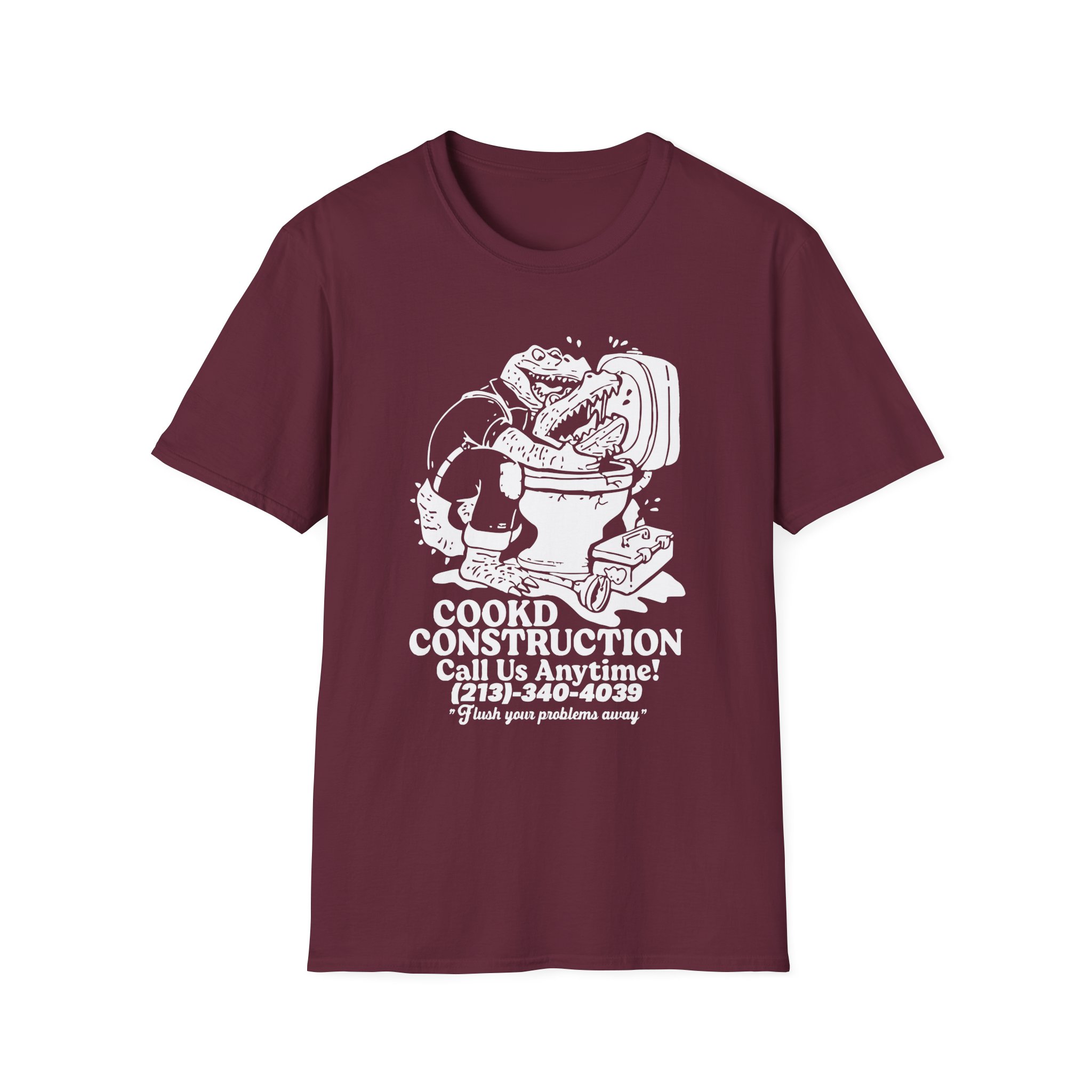 Lazarbeam Cookd Construction Call Us Anytime Unisex Softstyle T-Shirt