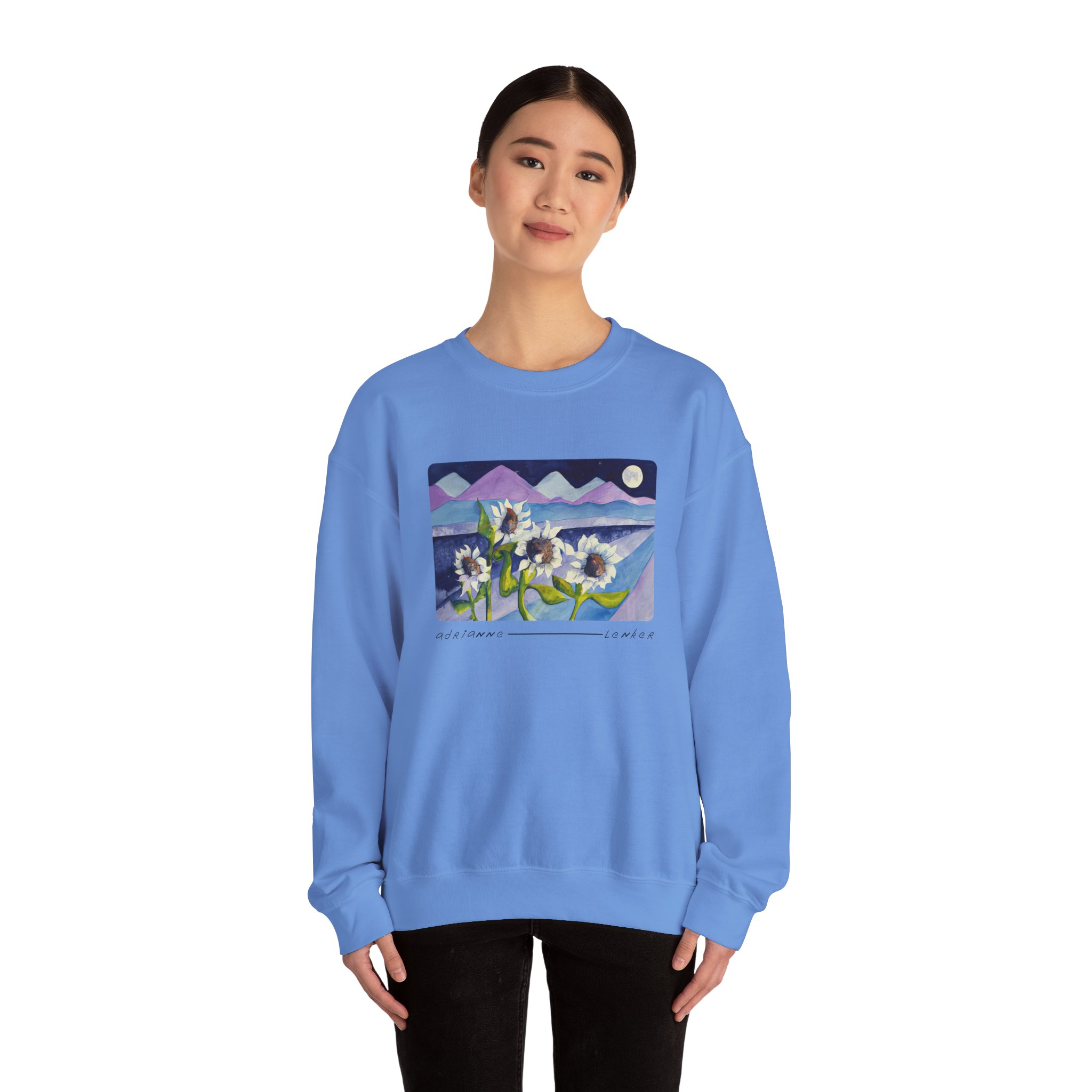 Adrianne Lenker Mema Moonflowers Unisex Heavy Blend Crewneck Sweatshirt