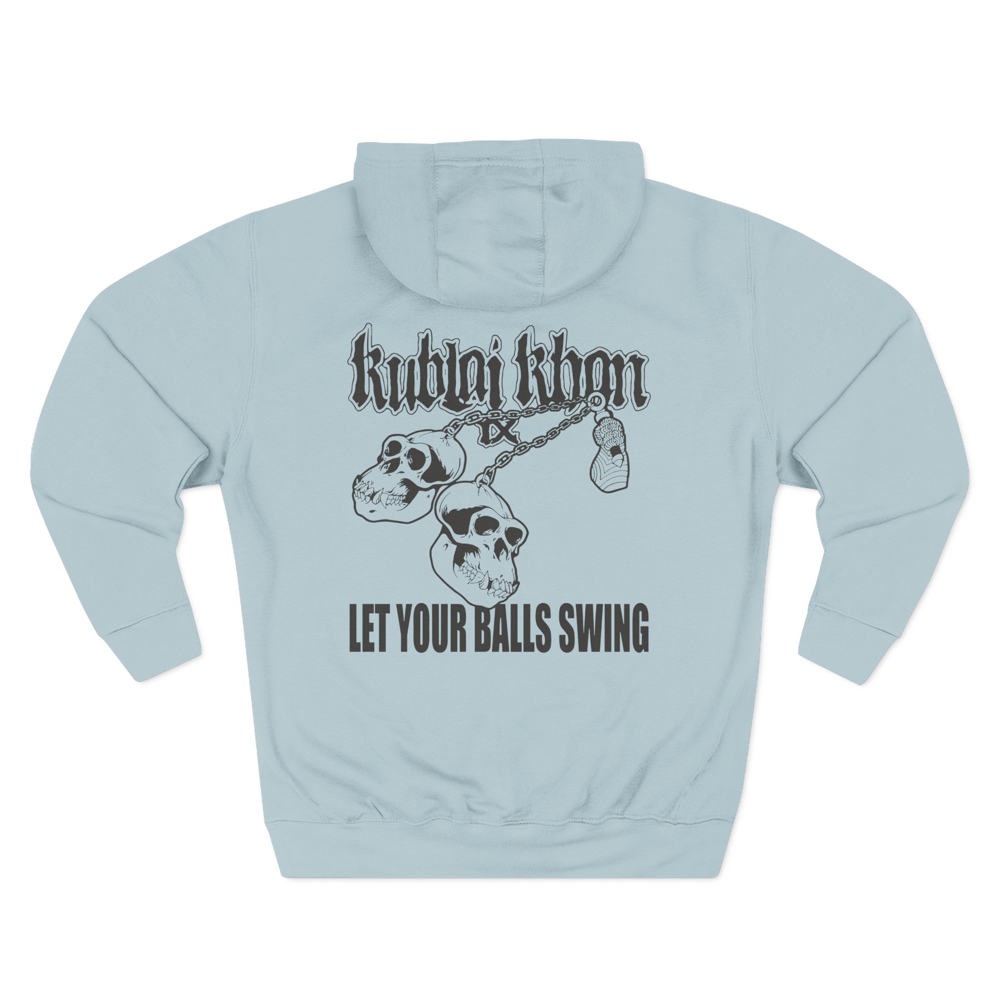 Kublai Khan - Let Your Balls Swing Three-Panel Fleece Hoodie