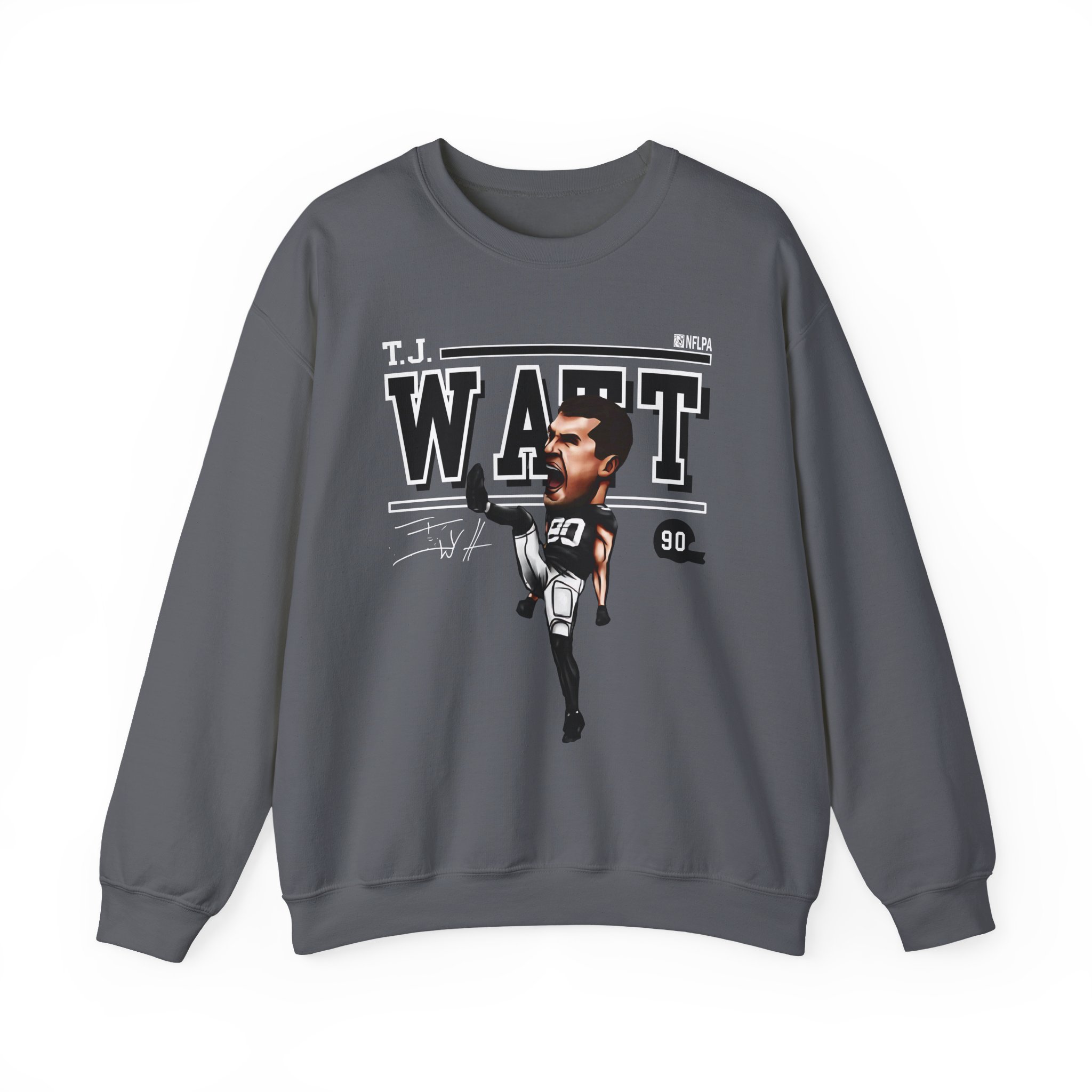 Tj Watt Cartoon Unisex Heavy Blendâ„¢ Crewneck Sweatshirt