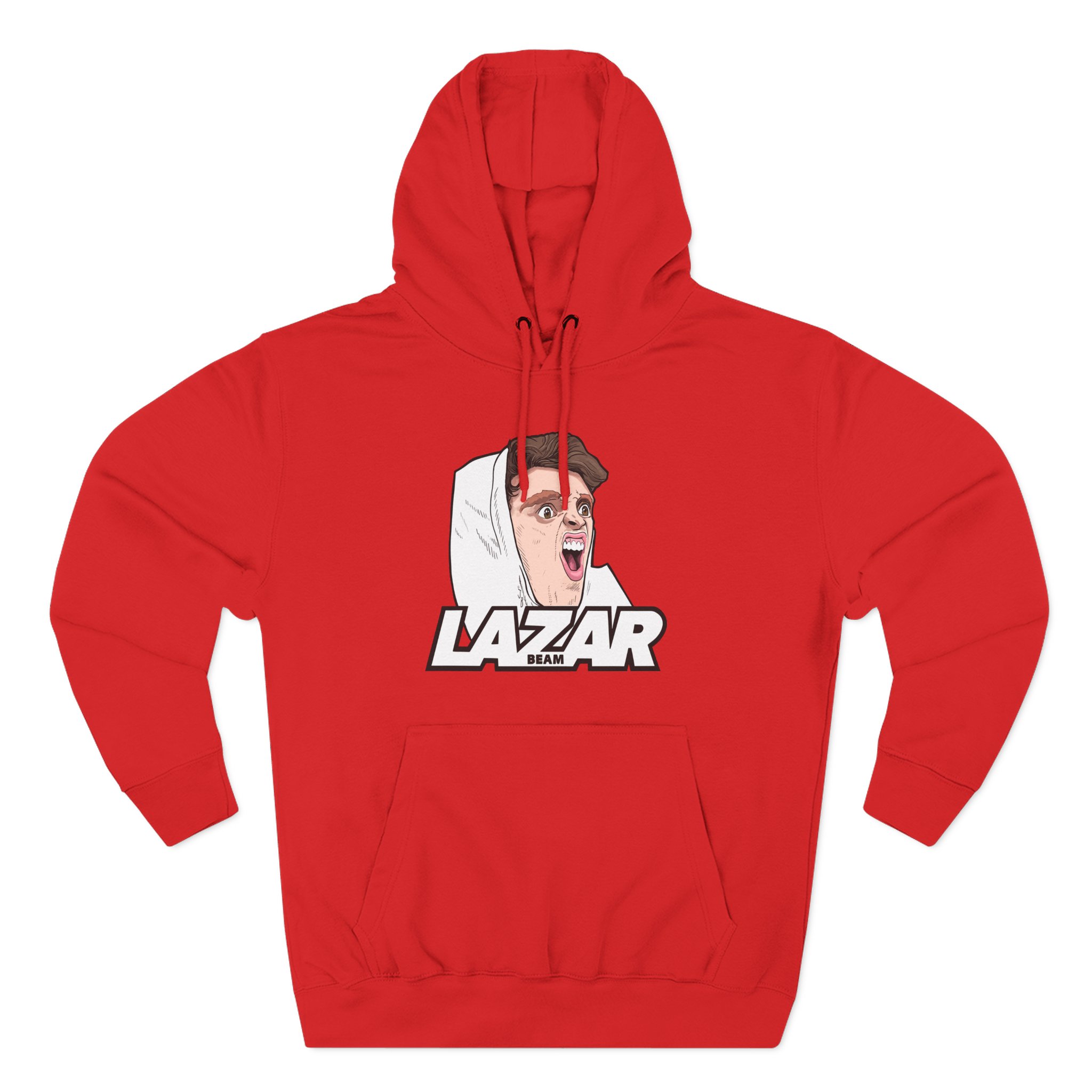 Lazar Silly Face Three-Panel Fleece Hoodie