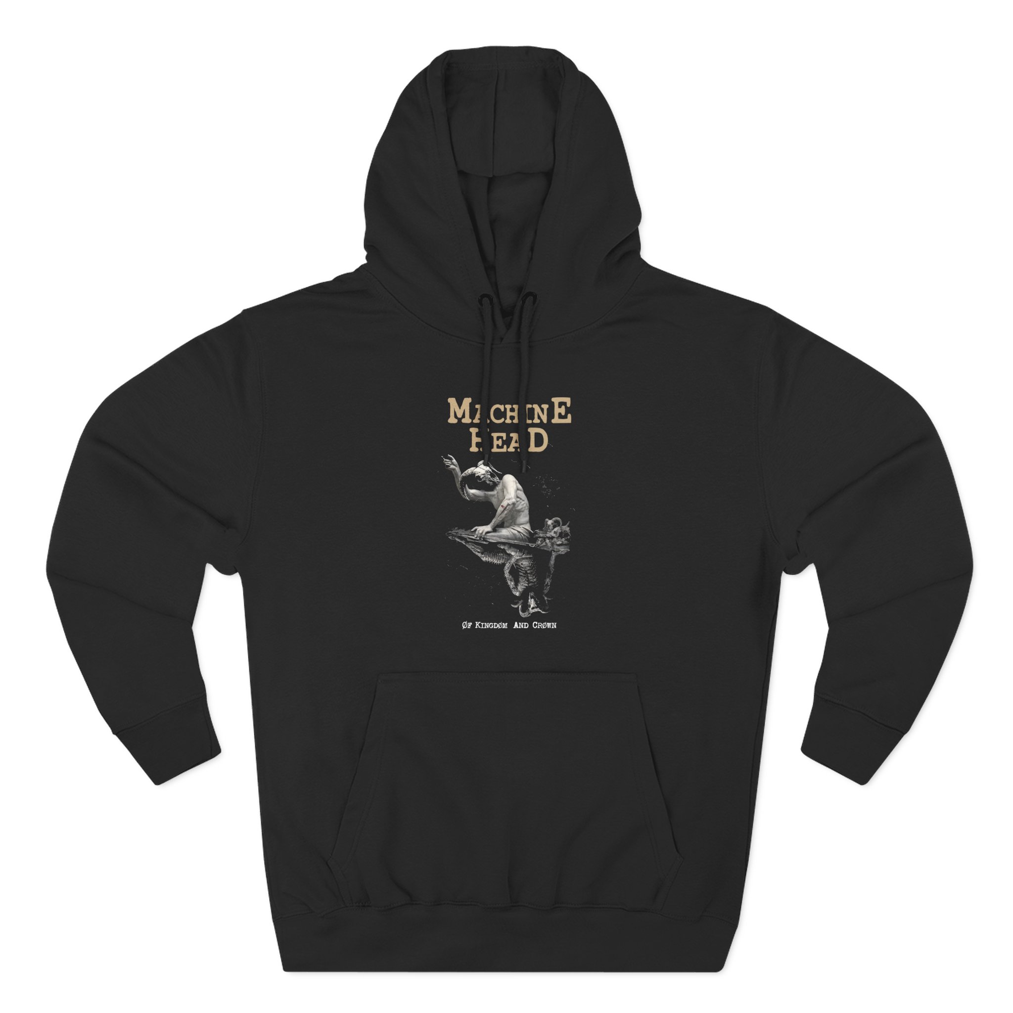 Machine Head Øf Kingdøm and Crøwn Three-Panel Fleece Hoodie