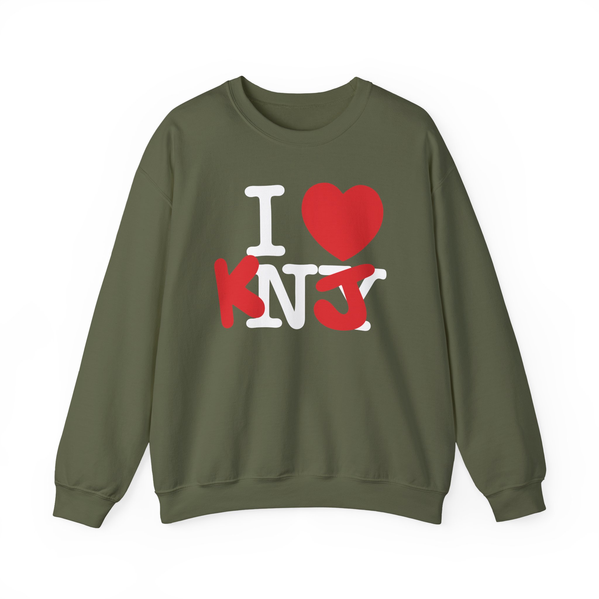 KNJ I Love Unisex Heavy Blendâ„¢ Crewneck Sweatshirt